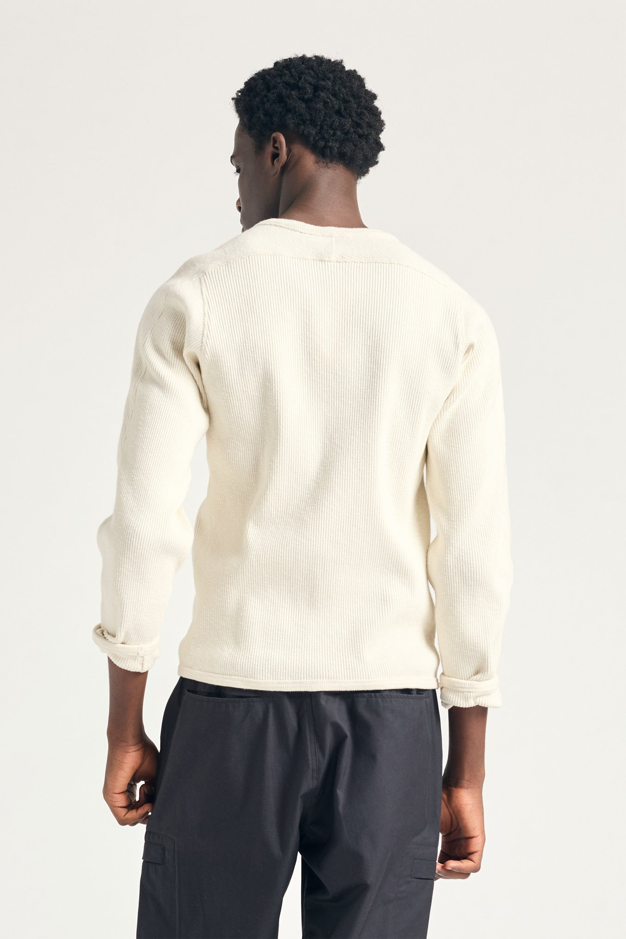 Eske Military Rib LS T-Shirt Ecru