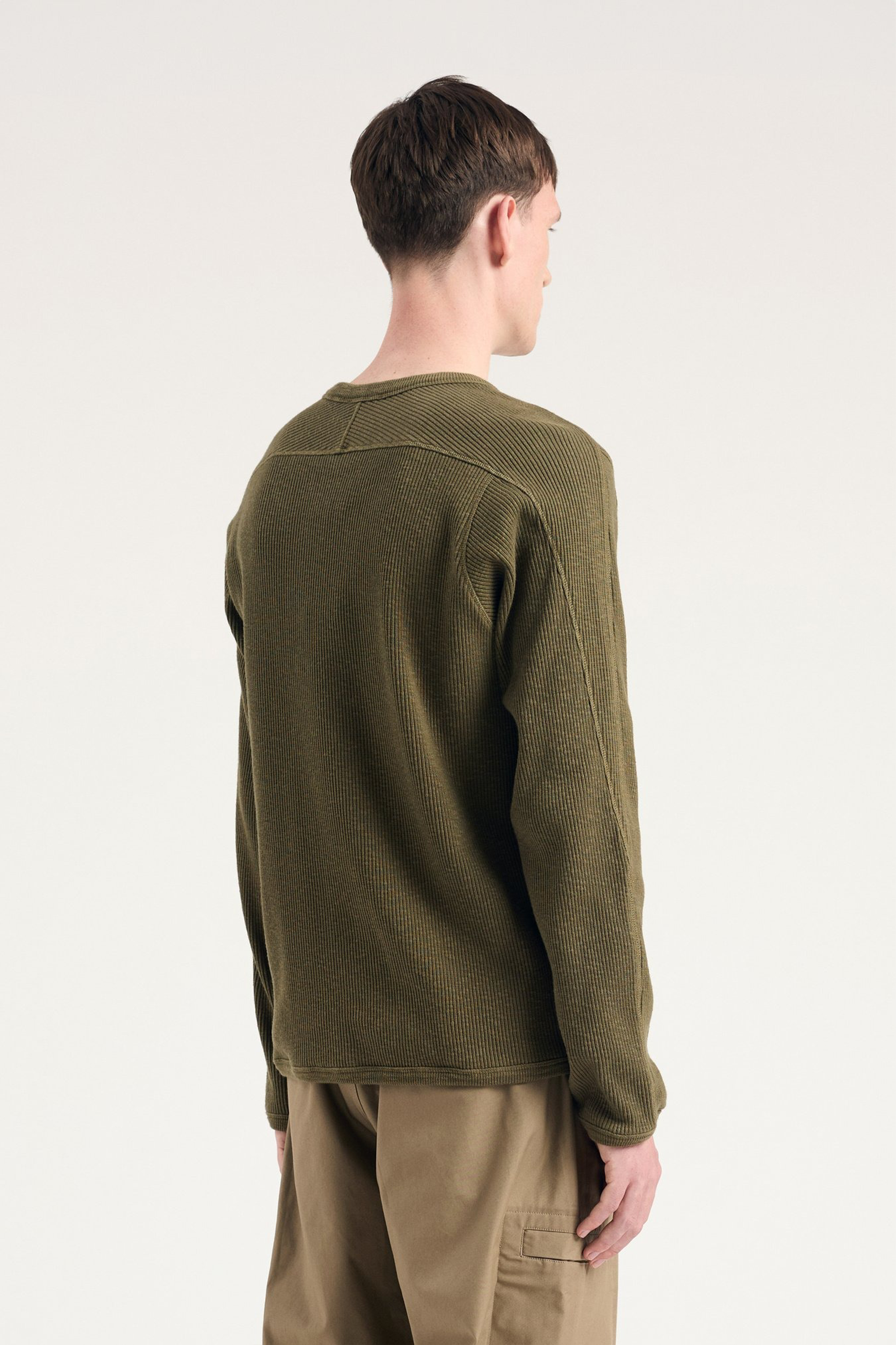 Eske Military Rib LS T-Shirt Olive Night_2