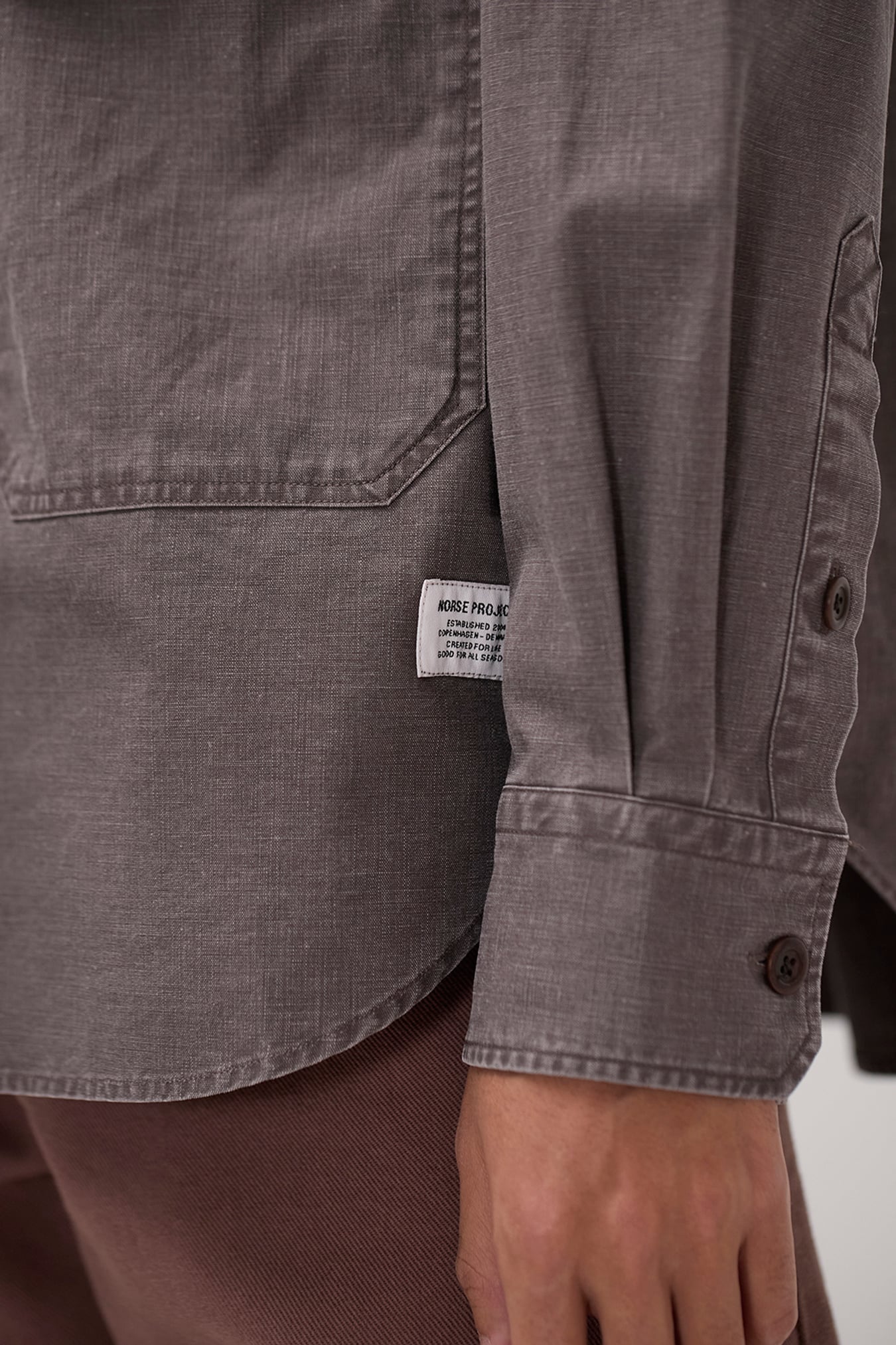 Espevik Faded Pigment Dyed Oversize Utility Shirt Shale_6