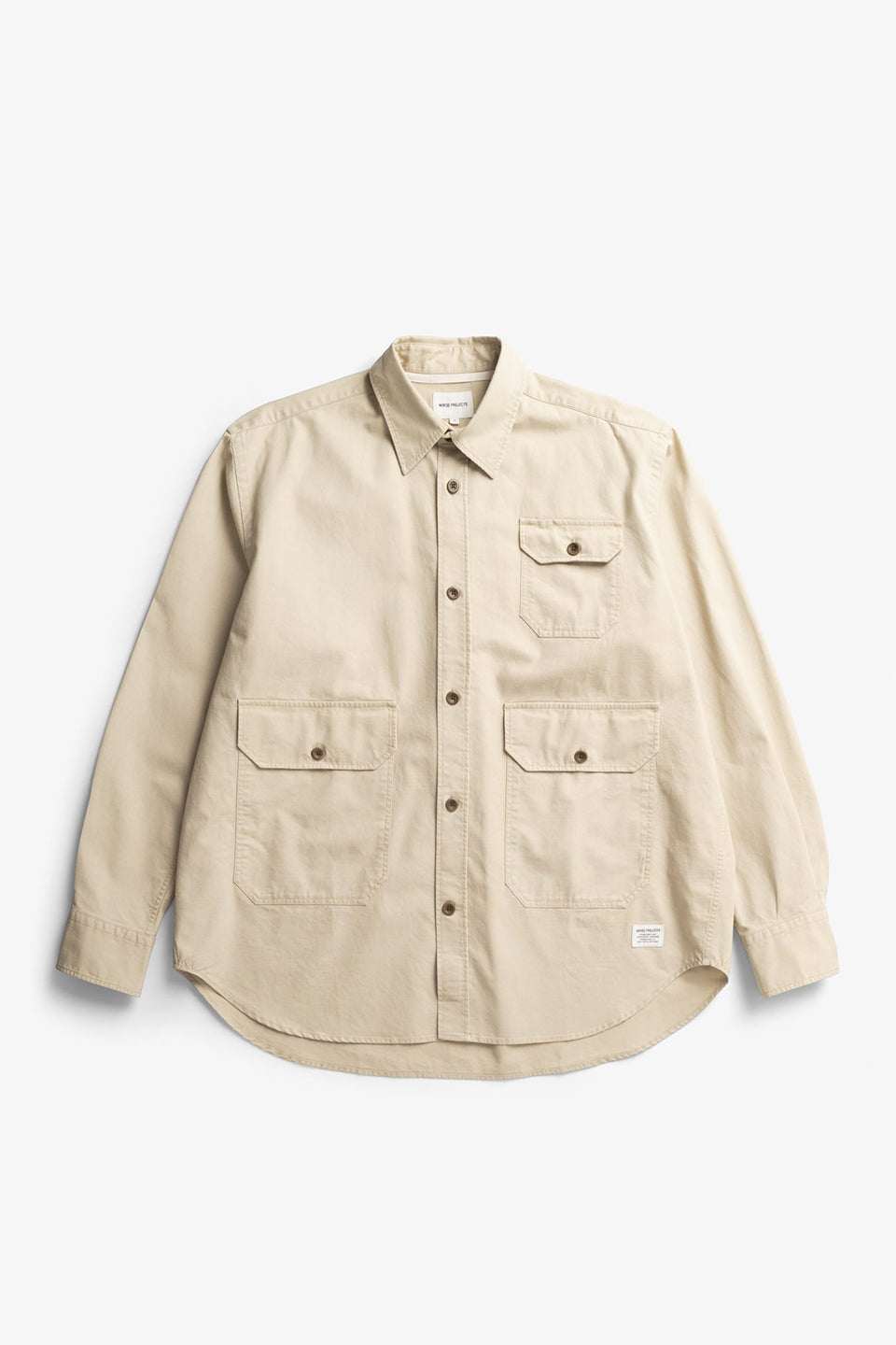 Espevik Faded Pigment Dyed Oversize Utility Shirt Tan_1