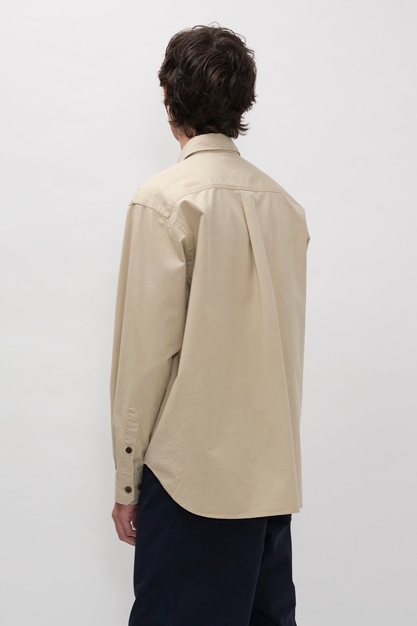 Espevik Faded Pigment Dyed Oversize Utility Shirt Tan_5