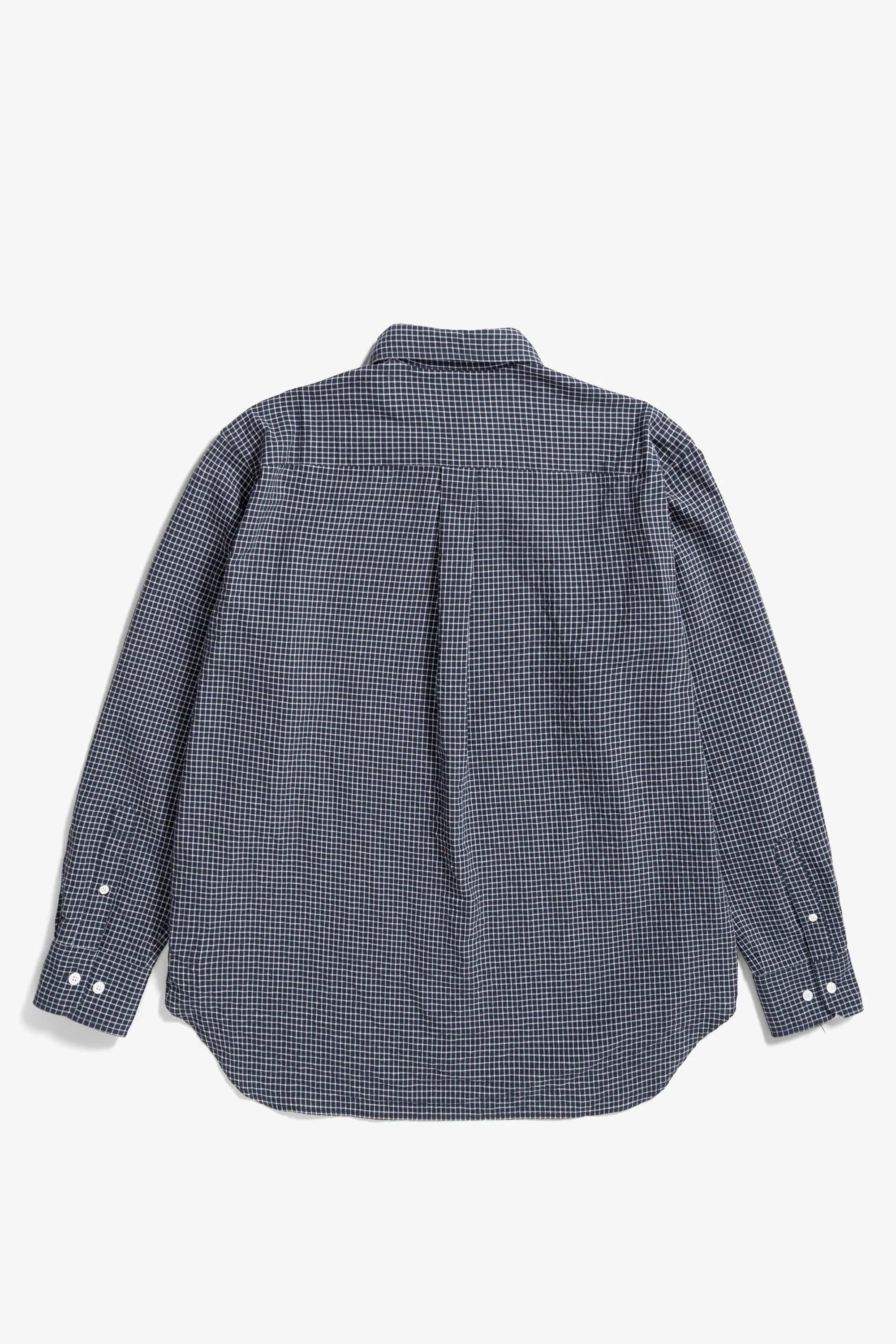 Espevik Oversized Check Shirt Dark Navy Check_6