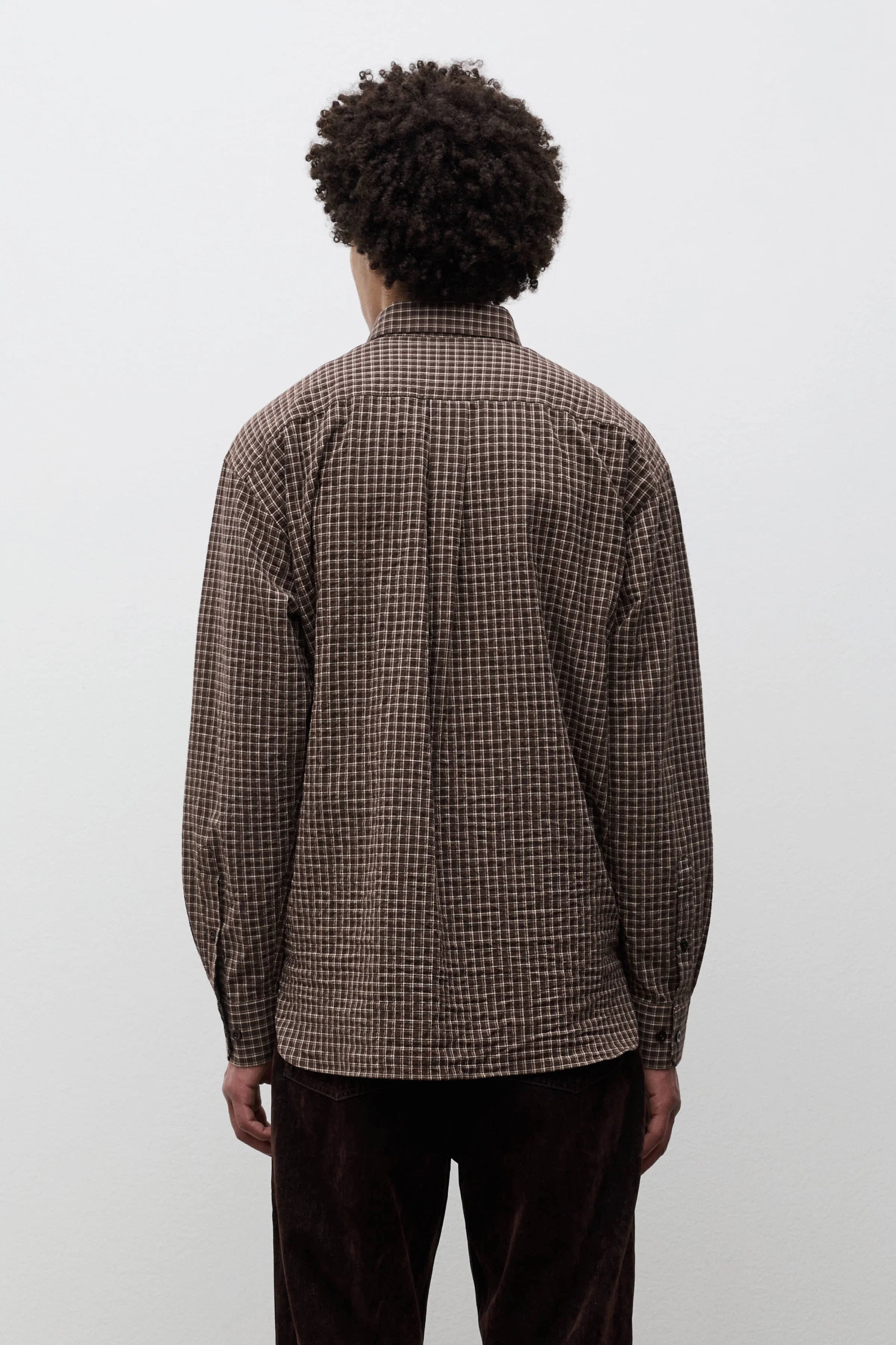 Espevik Oversized Check Shirt Delicioso Brown_3