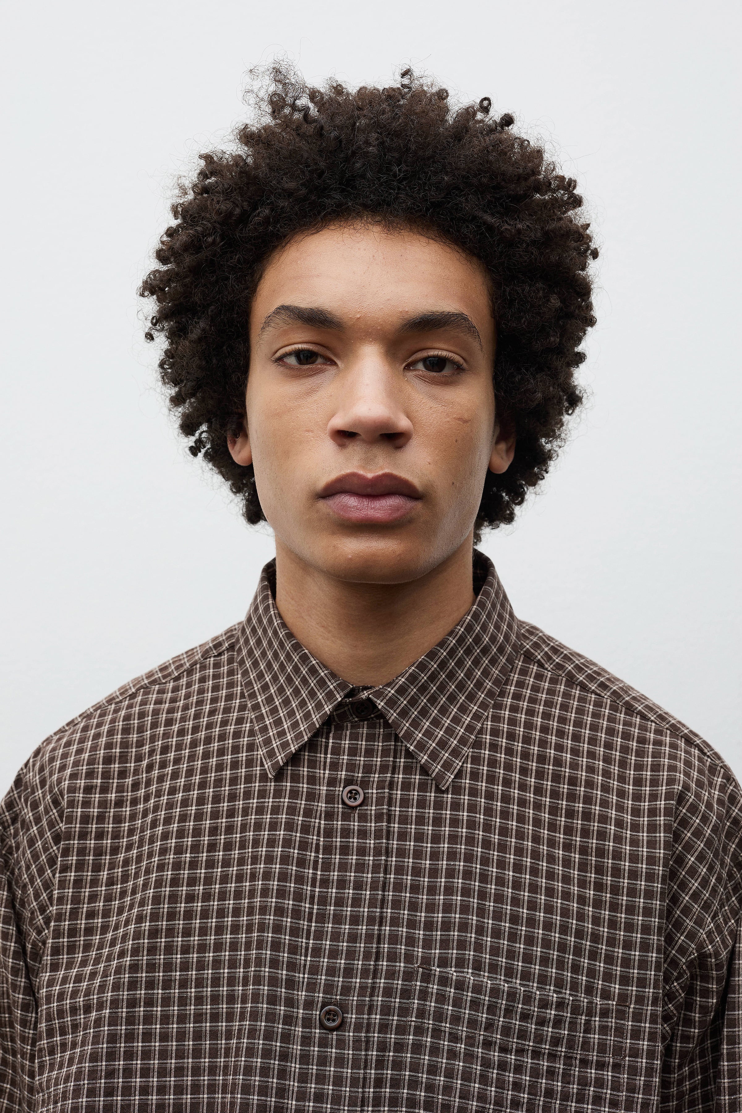 Espevik Oversized Check Shirt Delicioso Brown_4