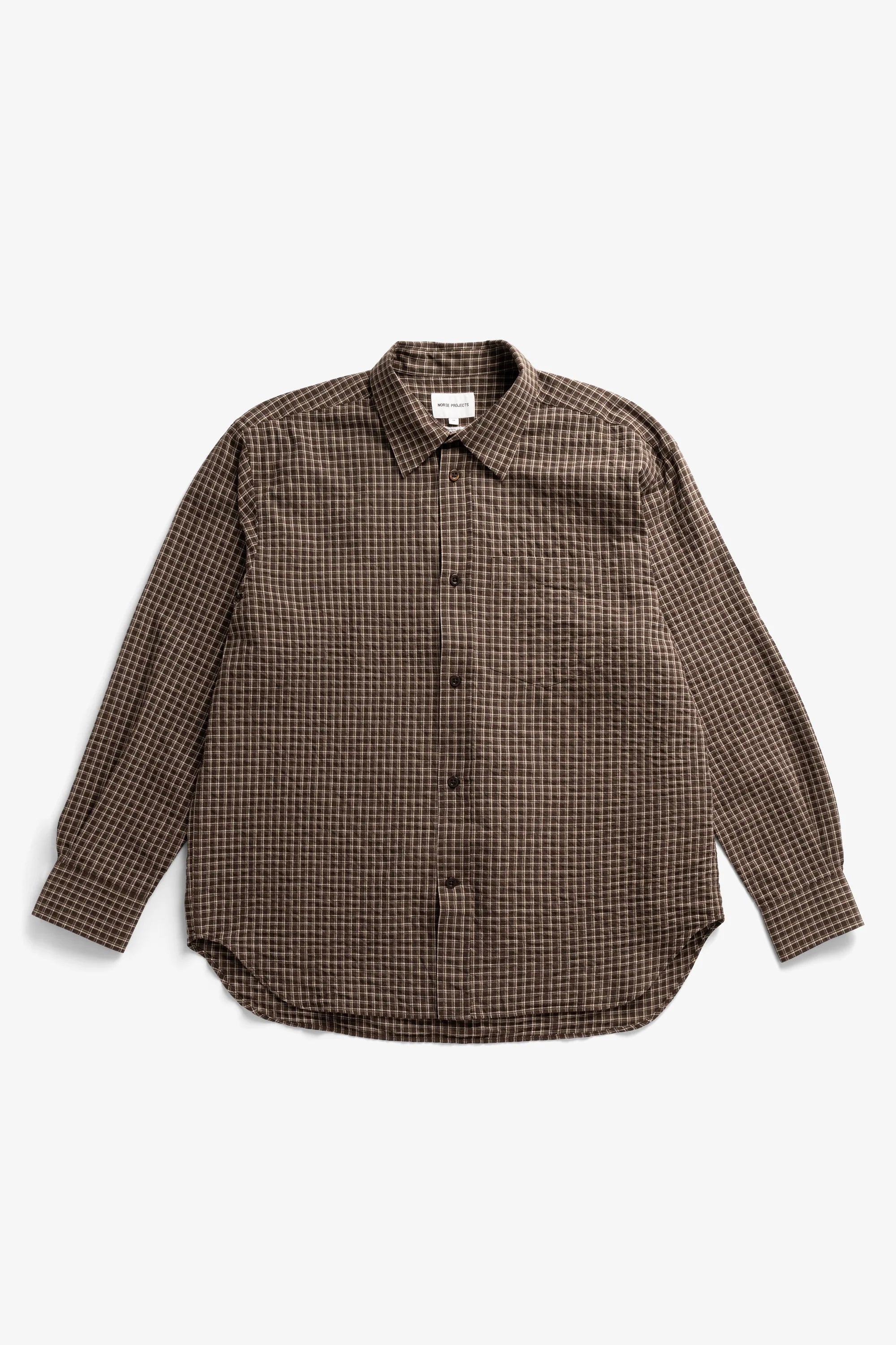 Espevik Oversized Check Shirt Delicioso Brown_5