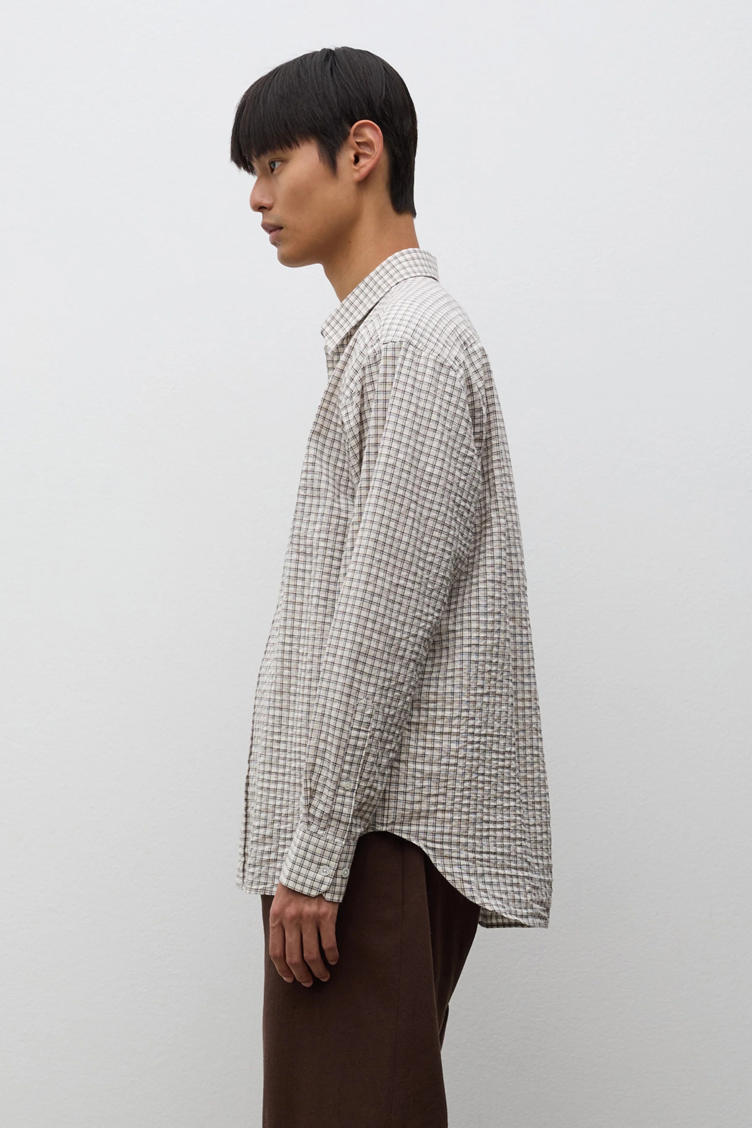 Espevik Oversized Check Shirt Natural Ecru_2