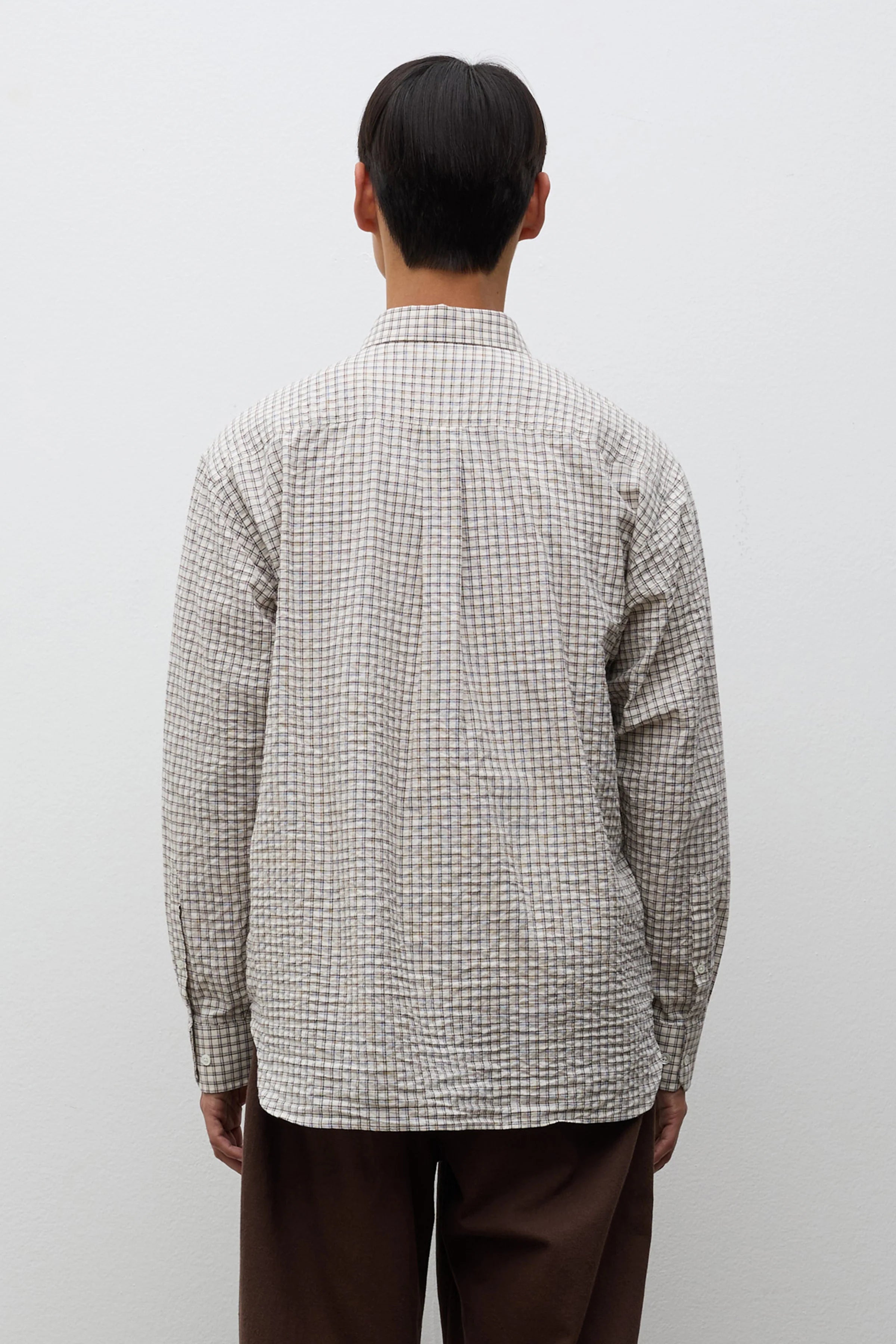 Espevik Oversized Check Shirt Natural Ecru_3
