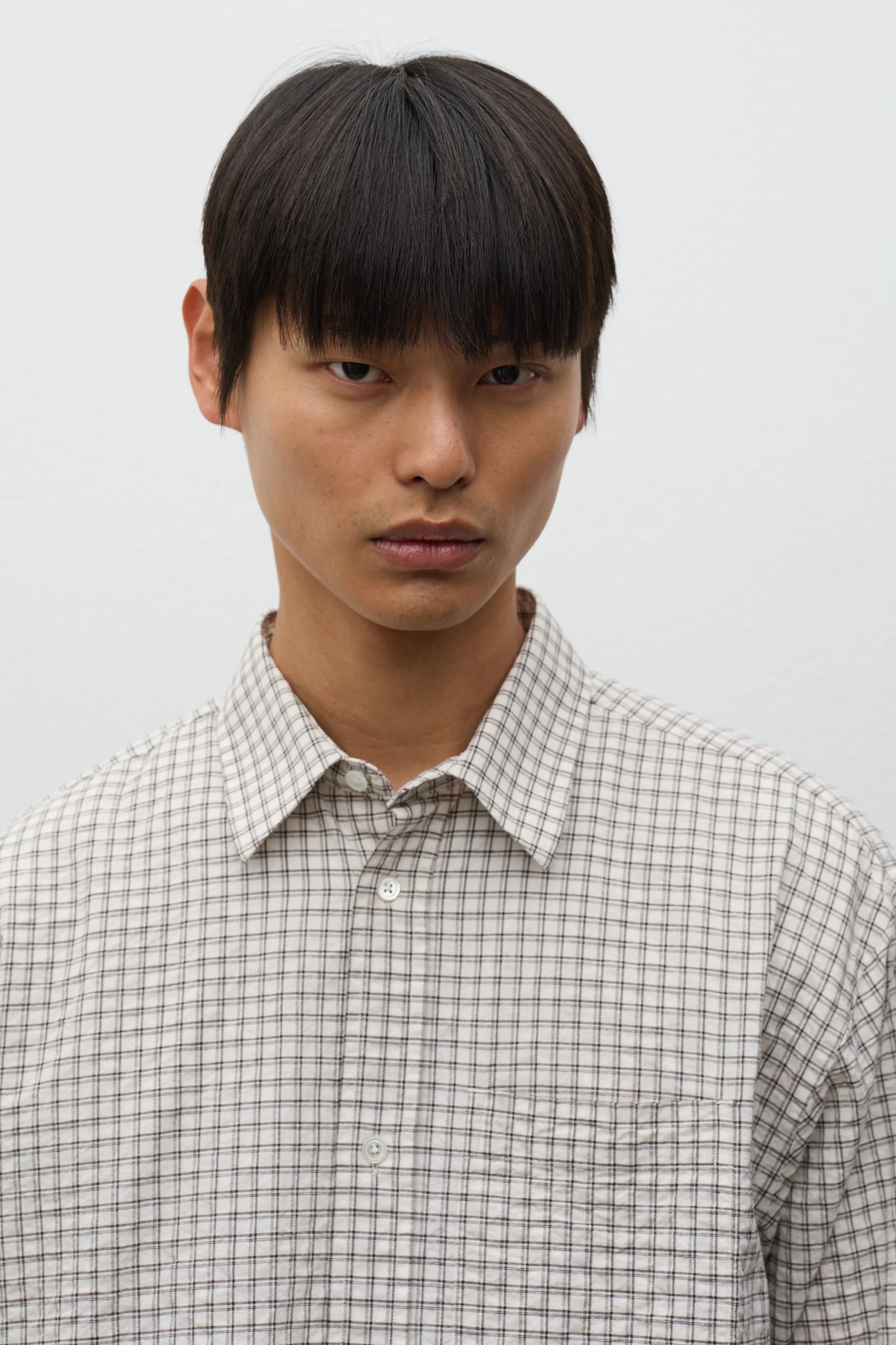 Espevik Oversized Check Shirt Natural Ecru_4