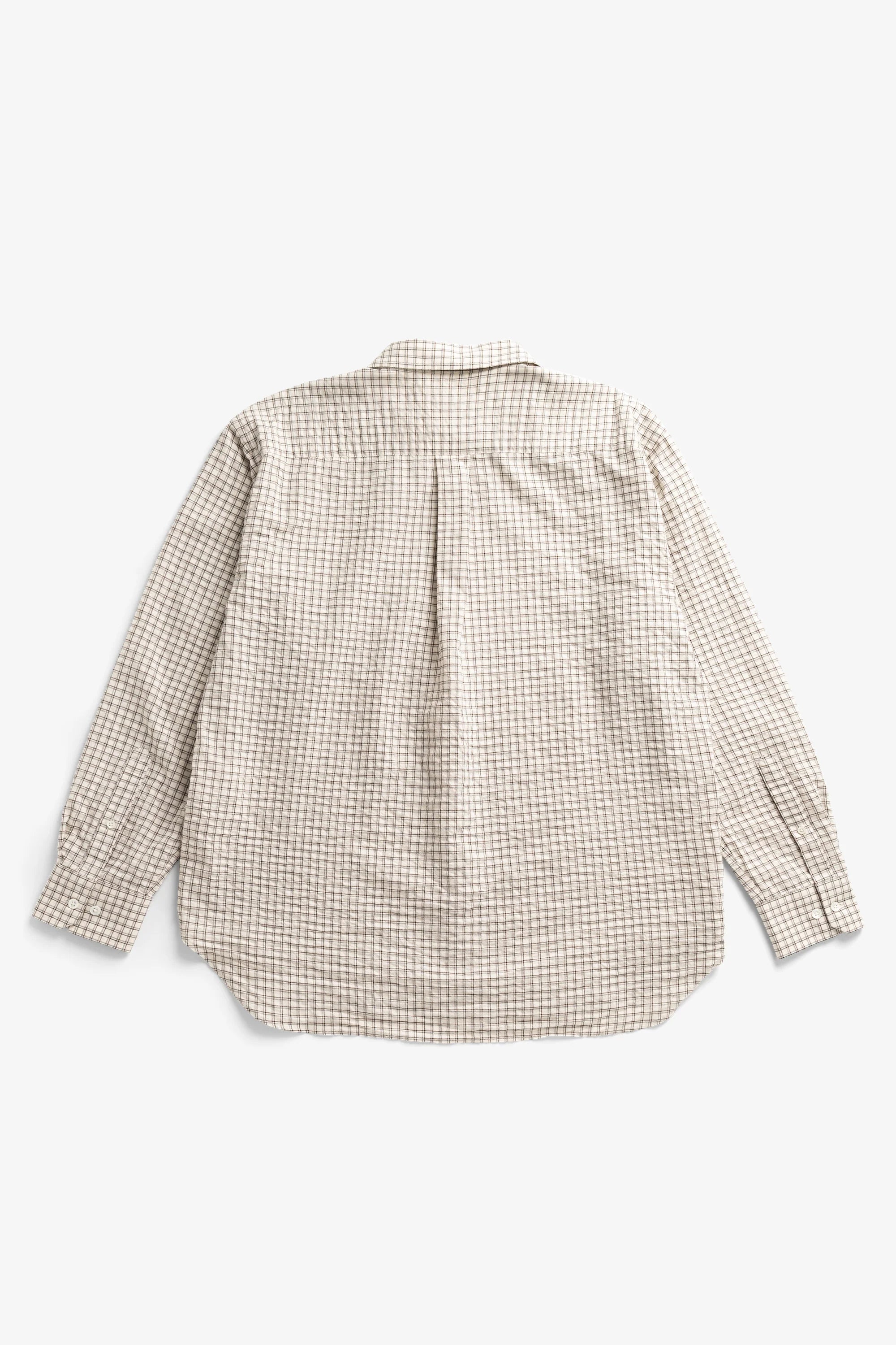 Espevik Oversized Check Shirt Natural Ecru_6