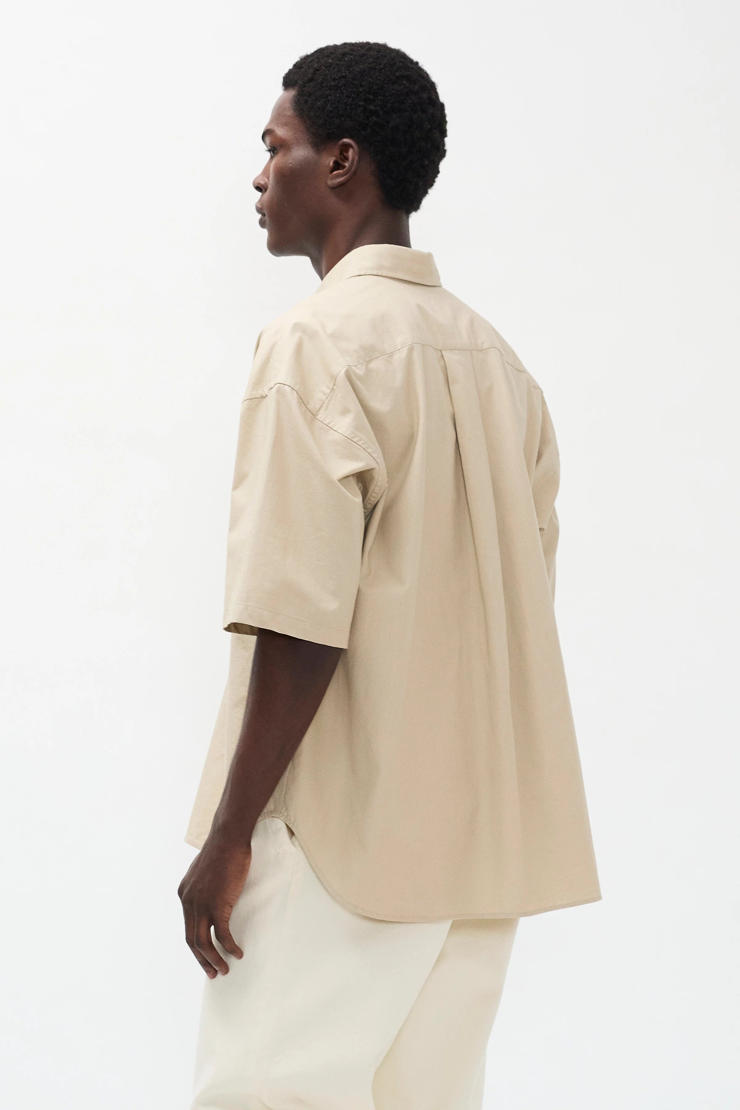 Espevik Oversized Faded Pigment Dyed SS Shirt Tan