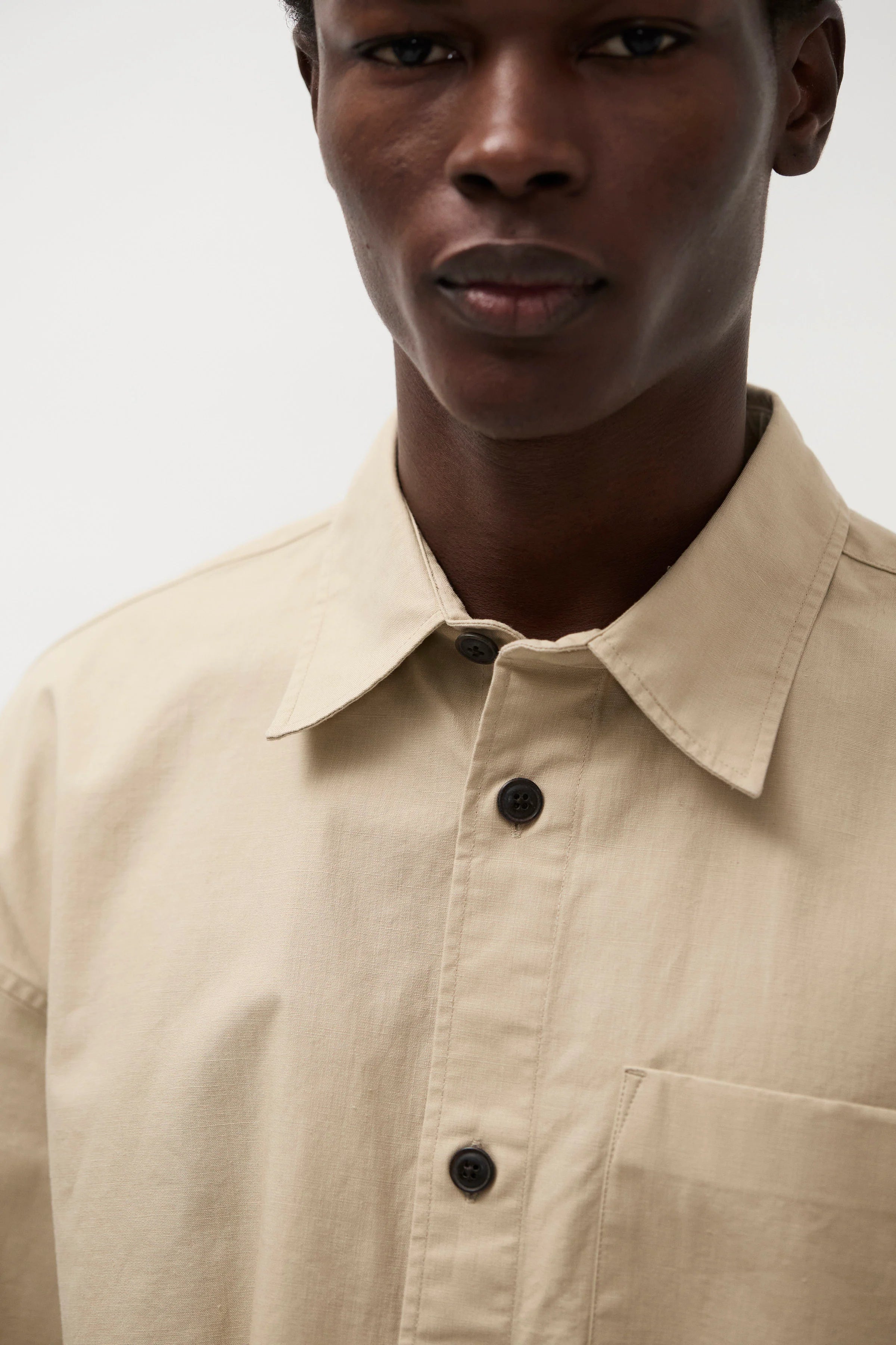 Espevik Oversized Faded Pigment Dyed SS Shirt Tan_4