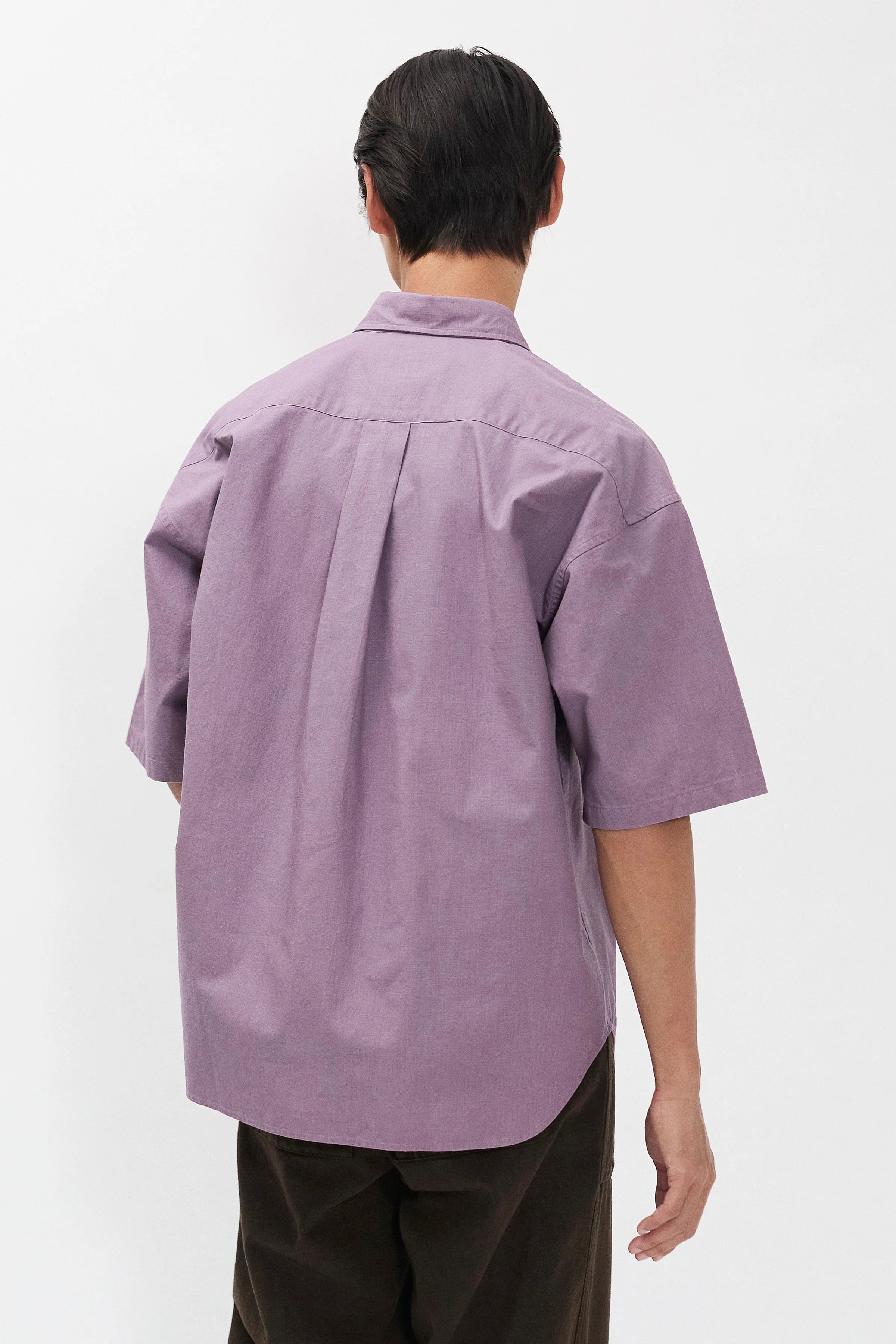 Espevik Oversized Faded Pigment Dyed SS Shirt Vintage Violet