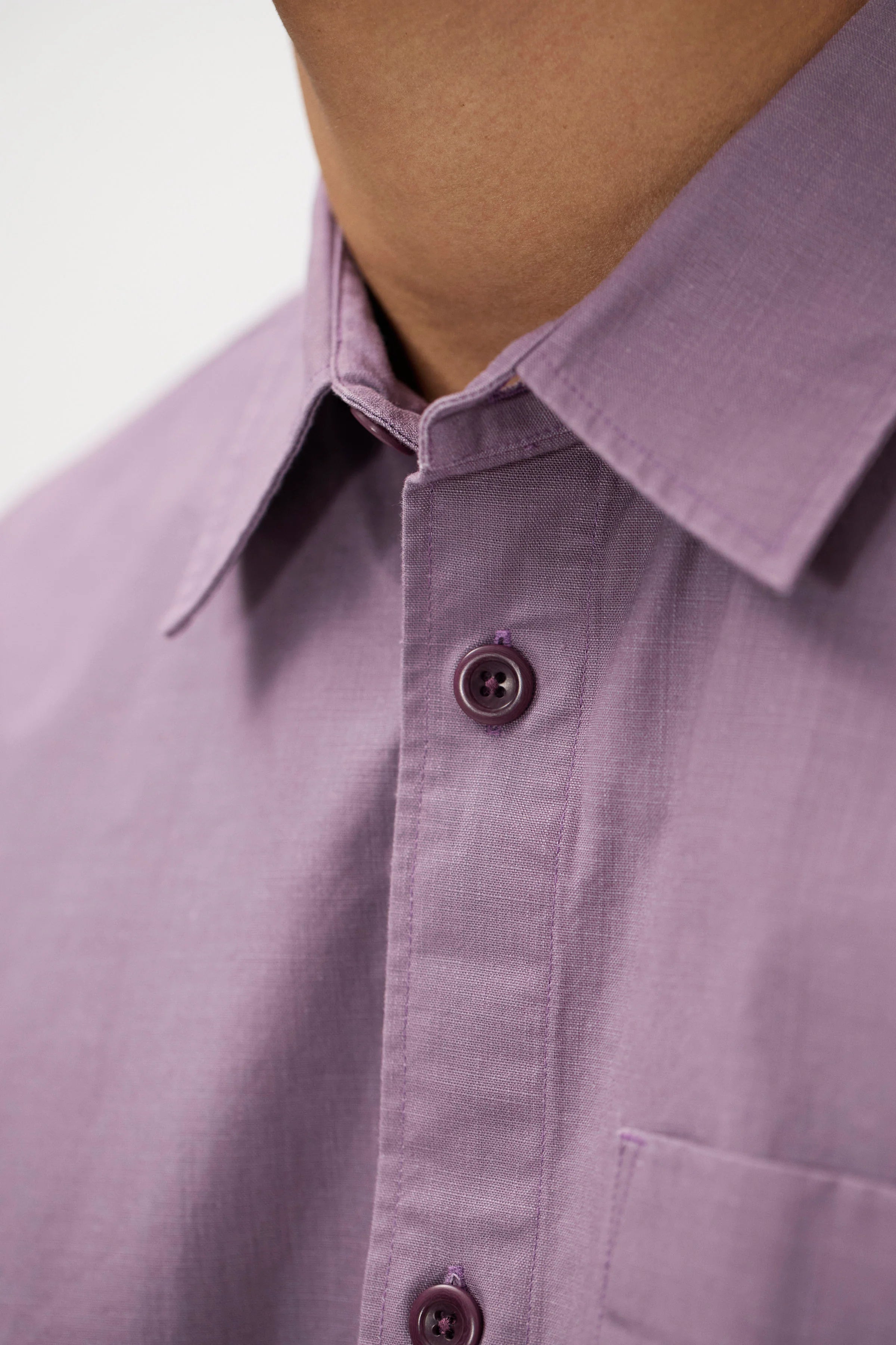 Espevik Oversized Faded Pigment Dyed SS Shirt Vintage Violet