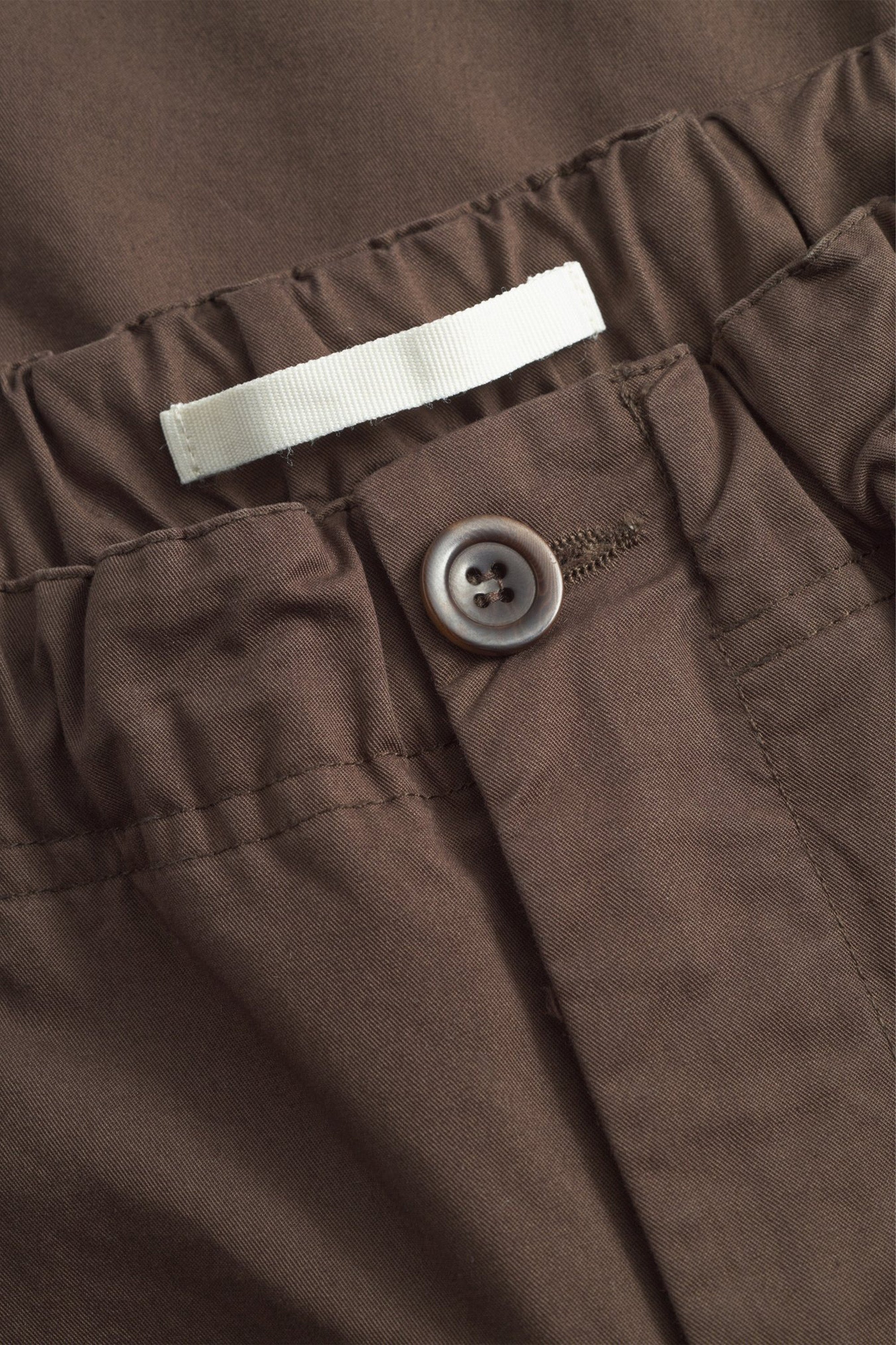 Ezra Regular Mineral Dyed Fine Twill Trousers Espresso