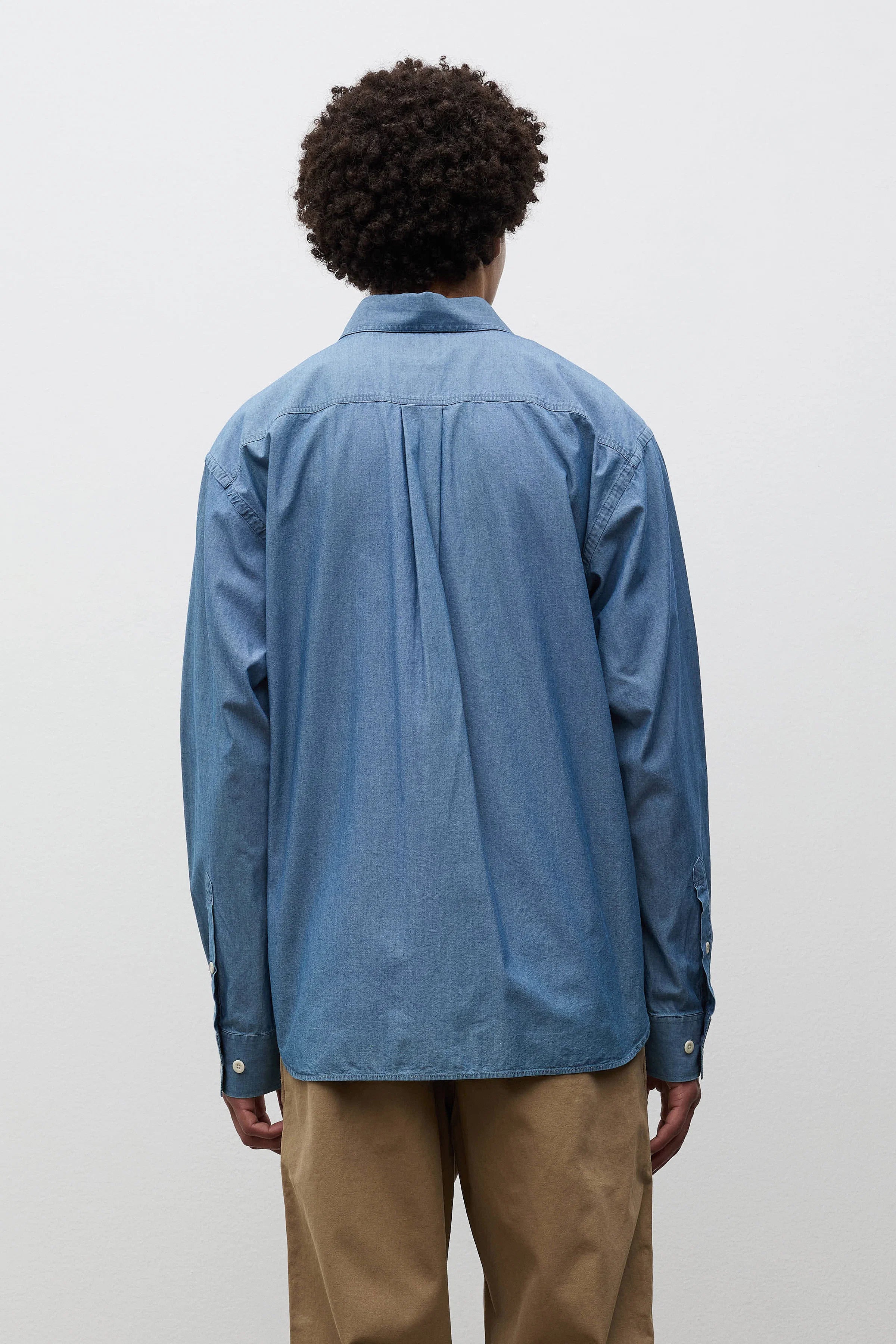 Falster Chambray Oversize Shirt Dark Blue_3