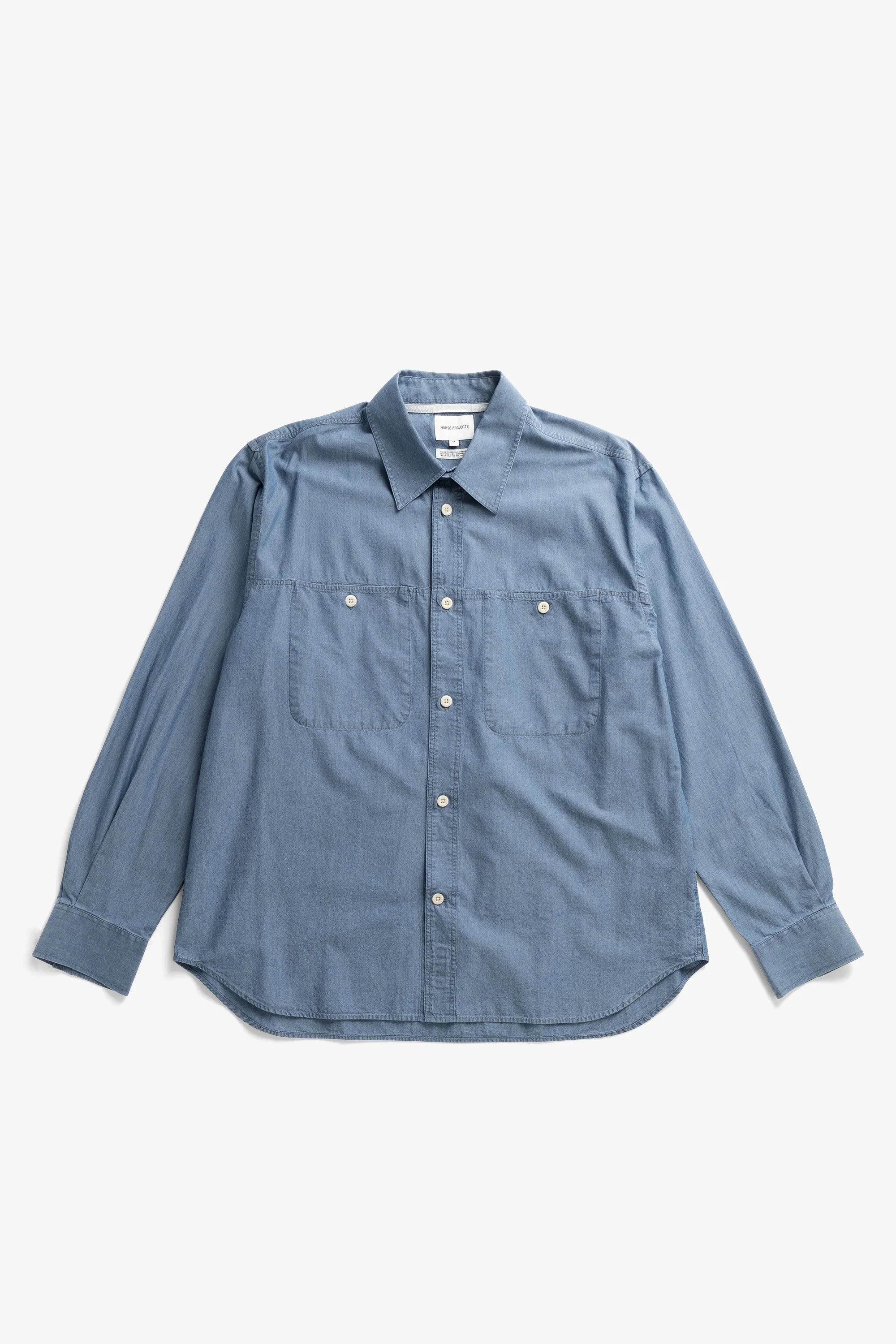Falster Chambray Oversize Shirt Dark Blue_5