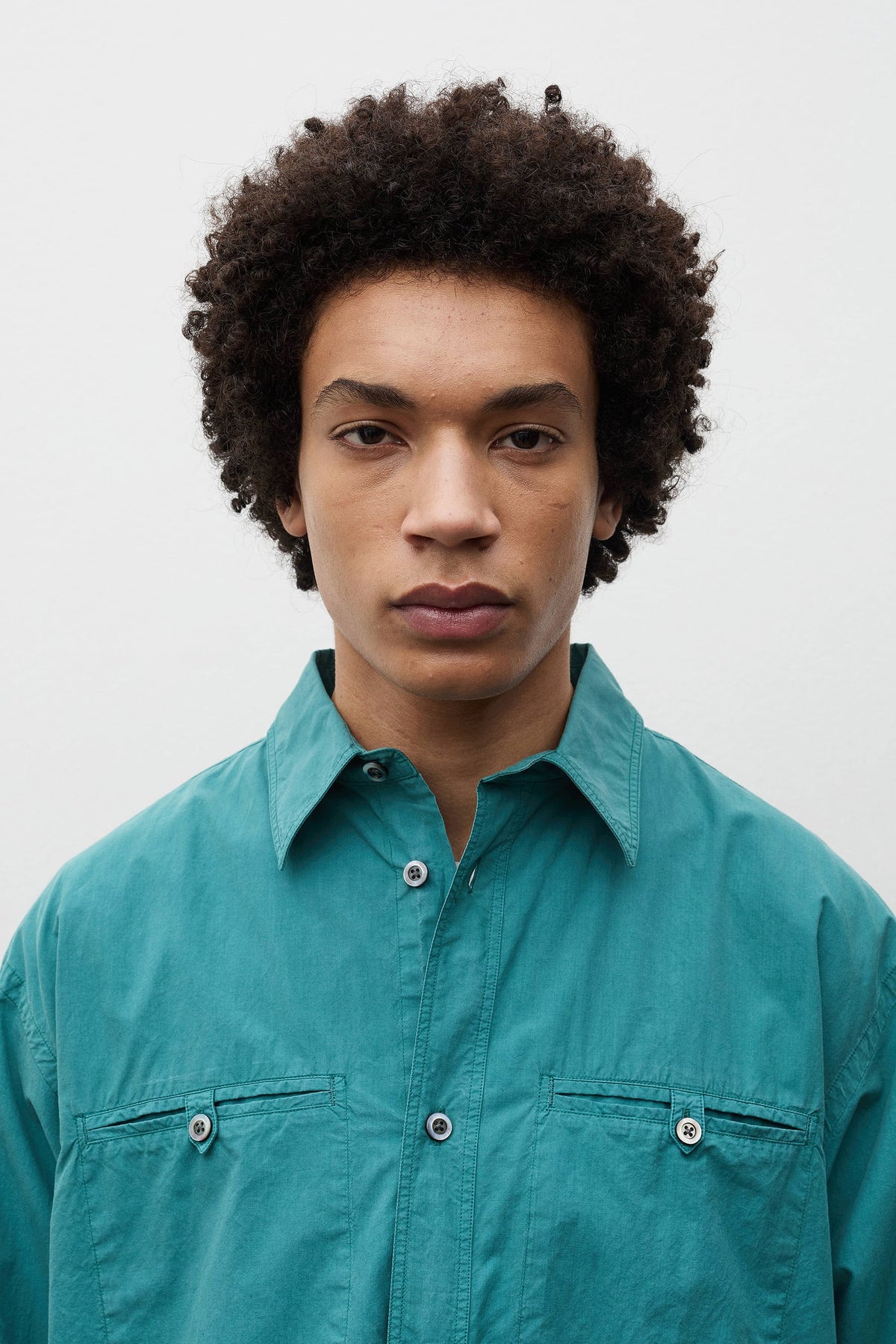 Falster Cotton Tencel Jet Oversize Shirt North Sea_3