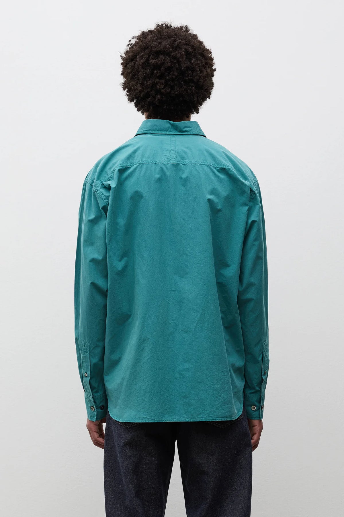 Falster Cotton Tencel Jet Oversize Shirt North Sea_6