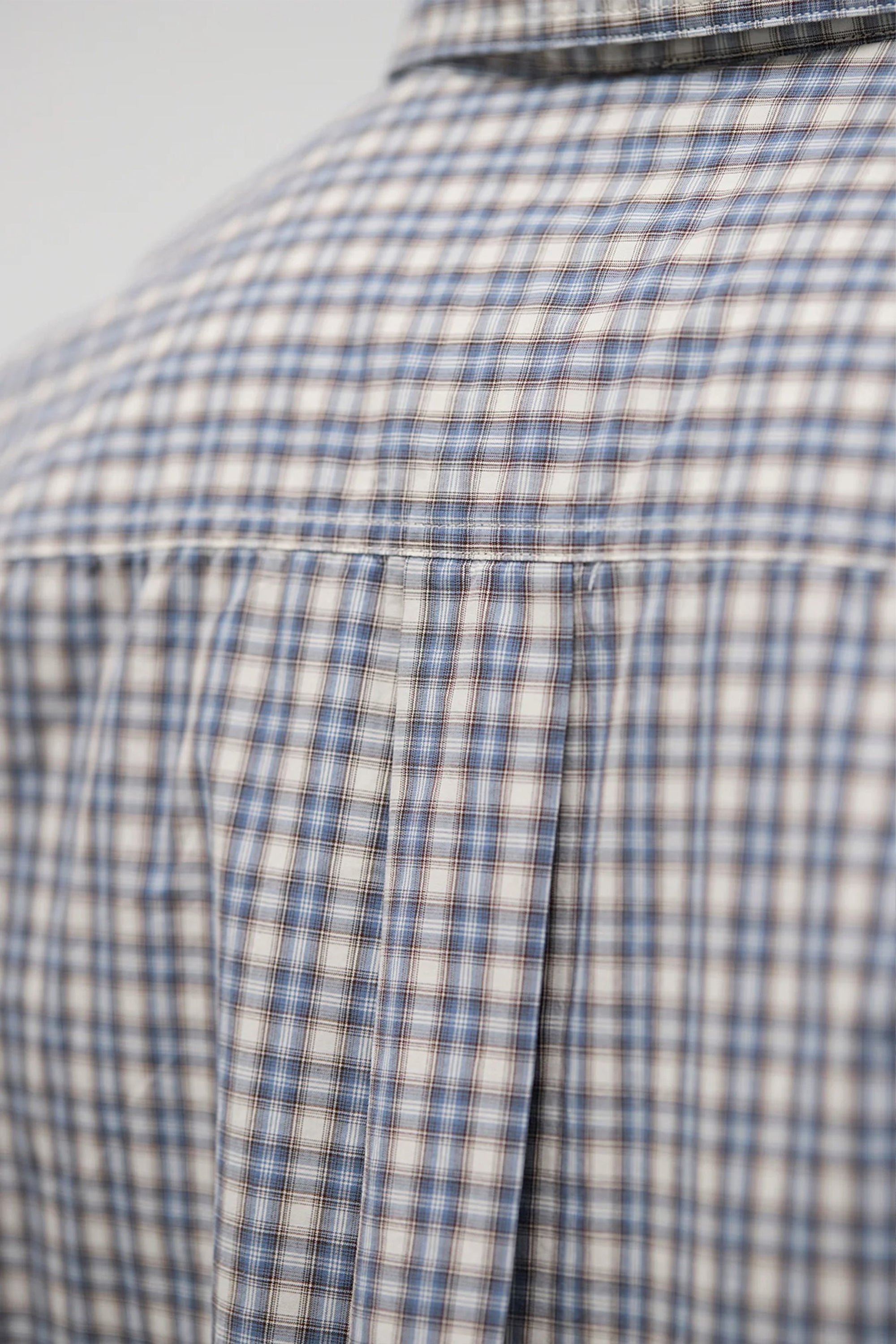 Falster Fine Check Oversize Shirt Cerulean_4