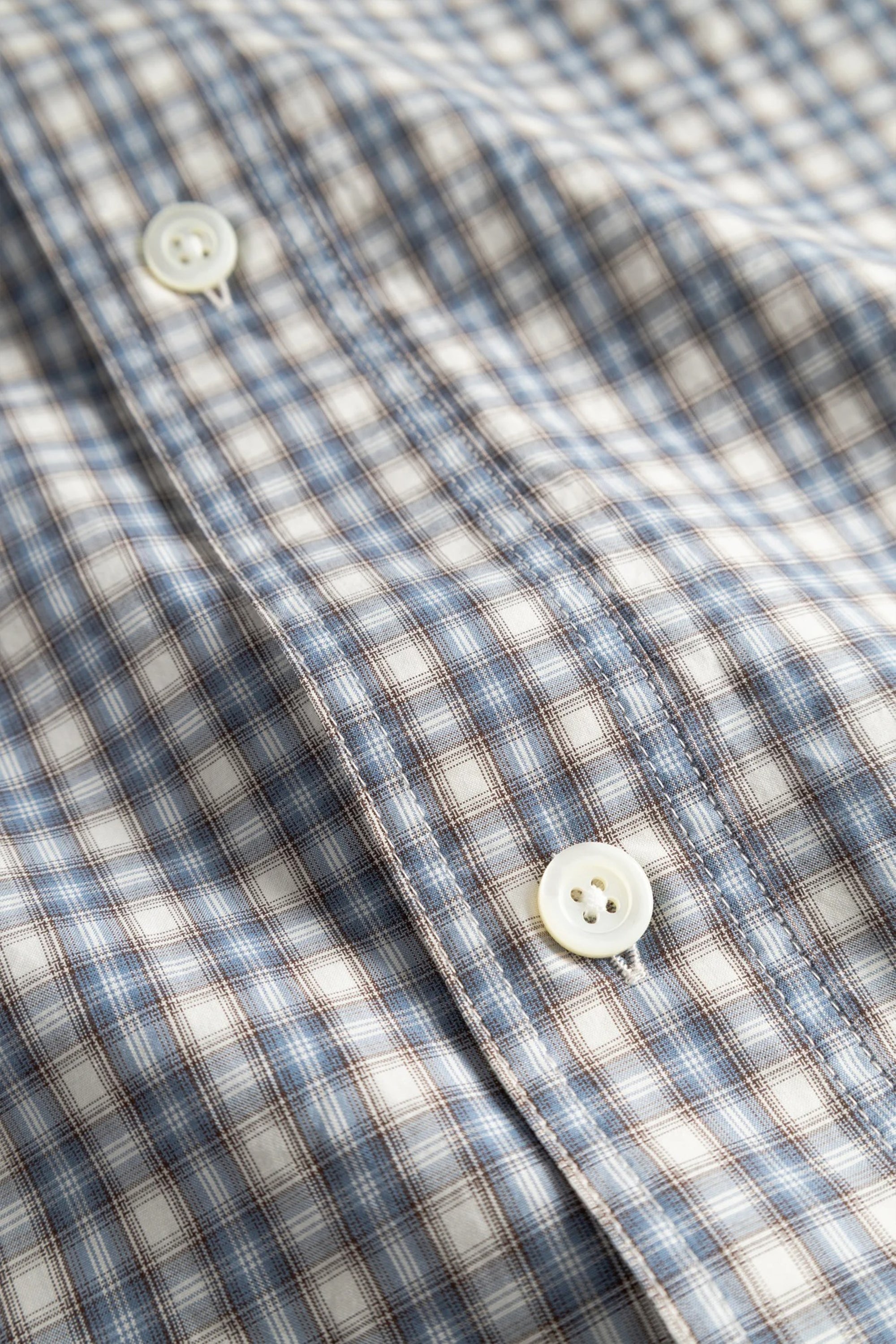 Falster Fine Check Oversize Shirt Cerulean_7