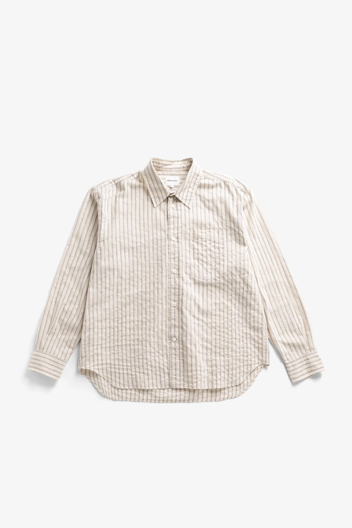 Falster Stripe Oversized Shirt Natural Ecru