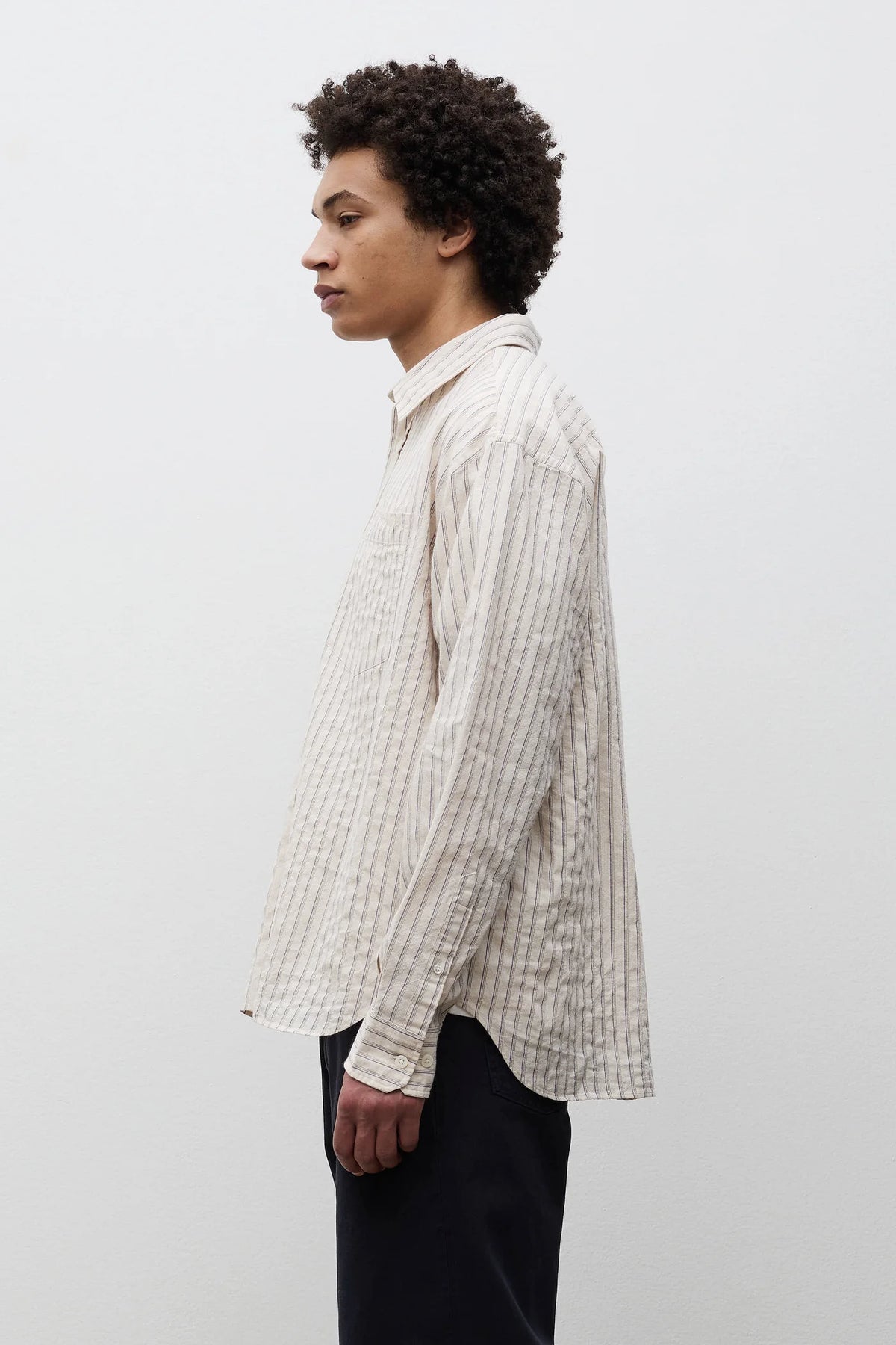 Falster Stripe Oversized Shirt Natural Ecru_3