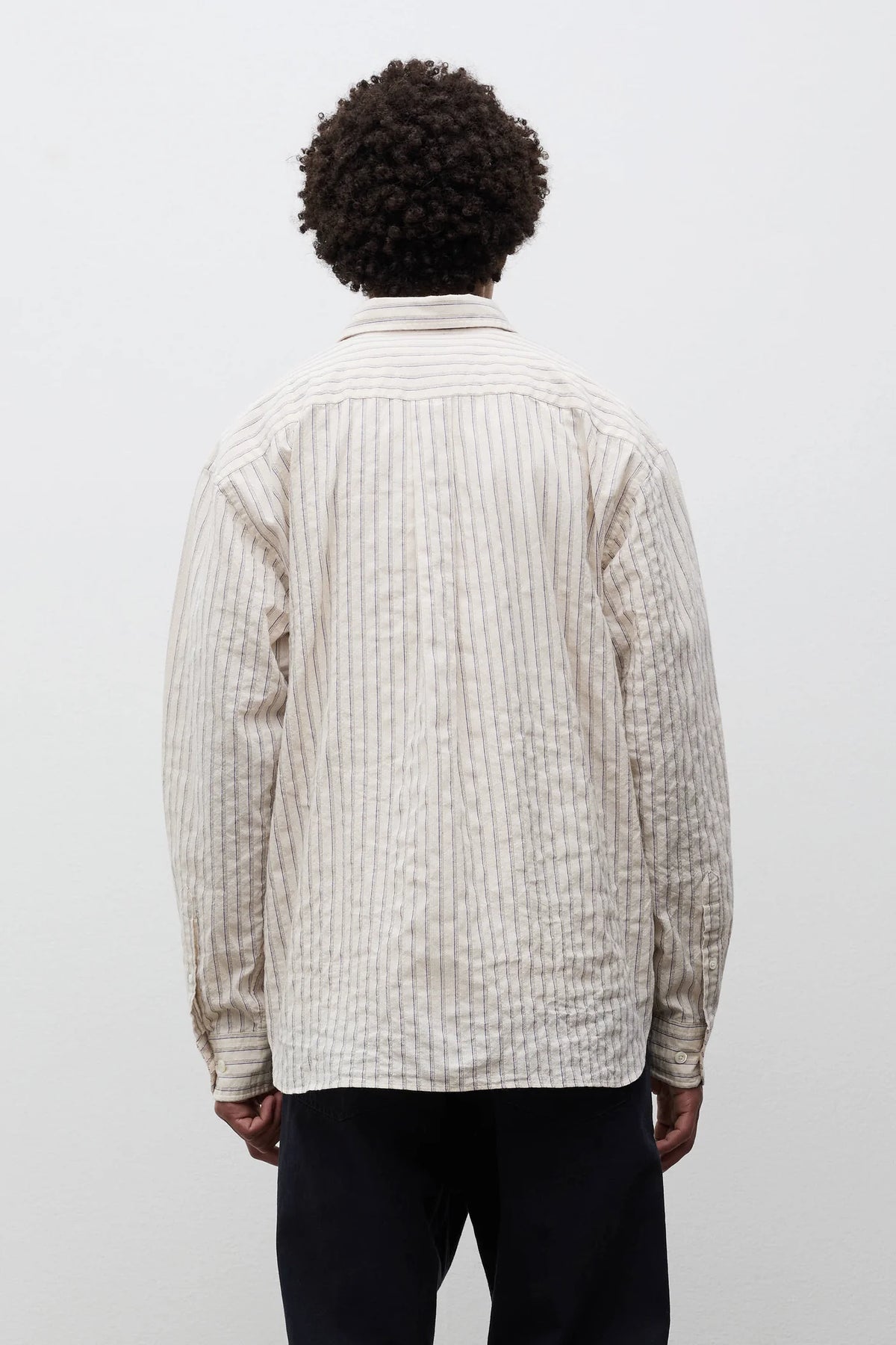 Falster Stripe Oversized Shirt Natural Ecru_4