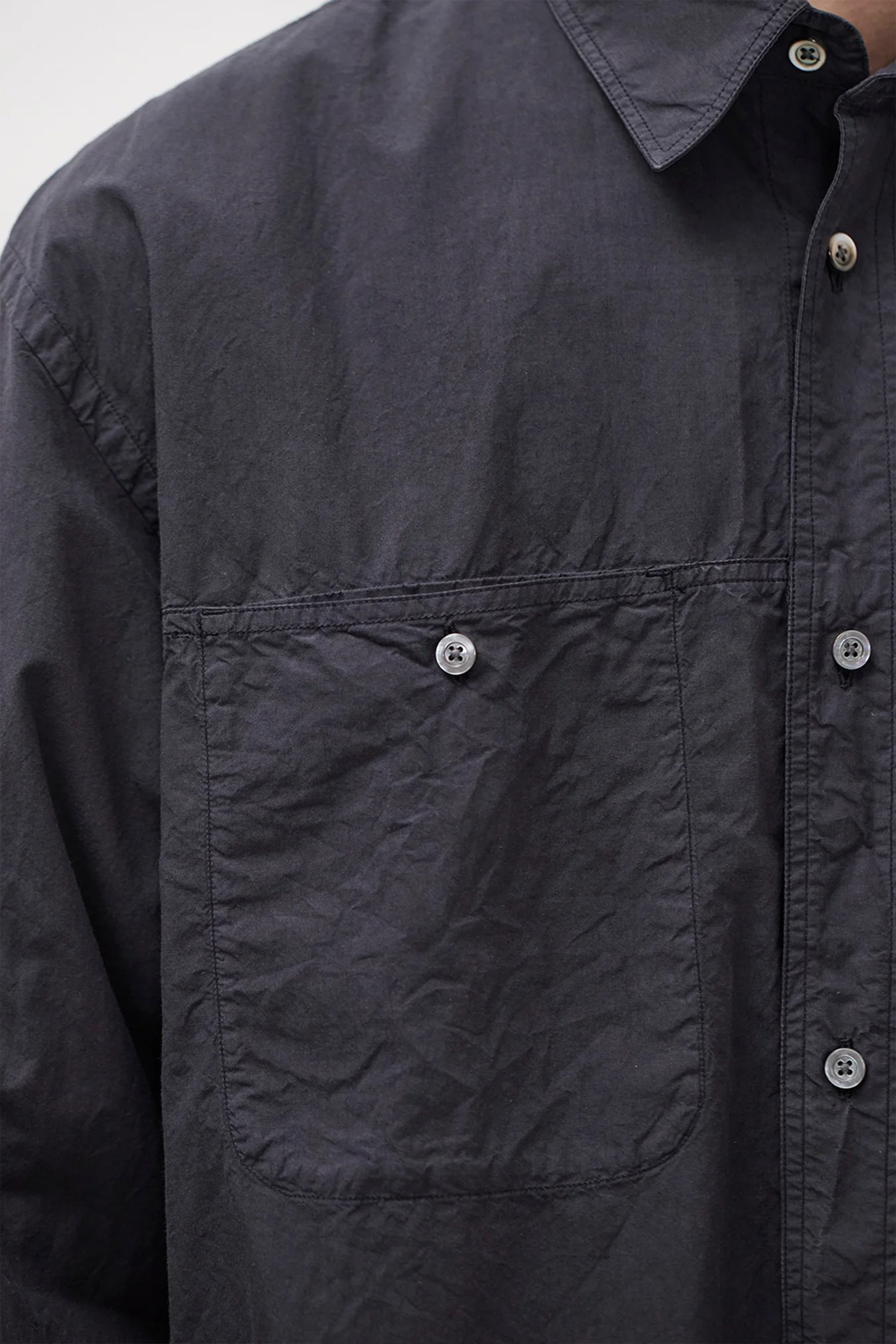 Falster Tencel Oversize Shirt Dark Navy_3