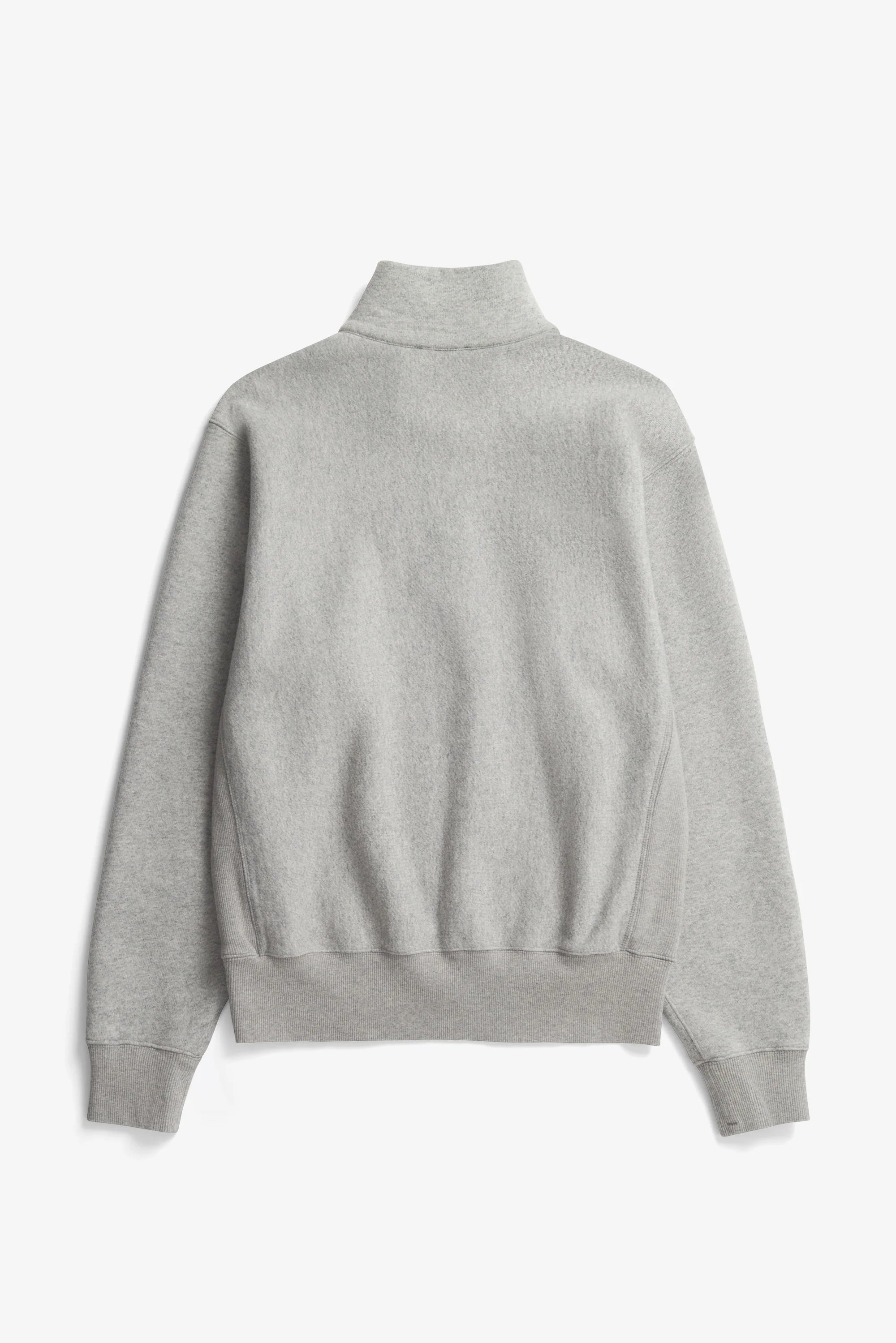 Flossli Relaxed Cotton Wool Half Zip Sweatshirt Grey Melange_6