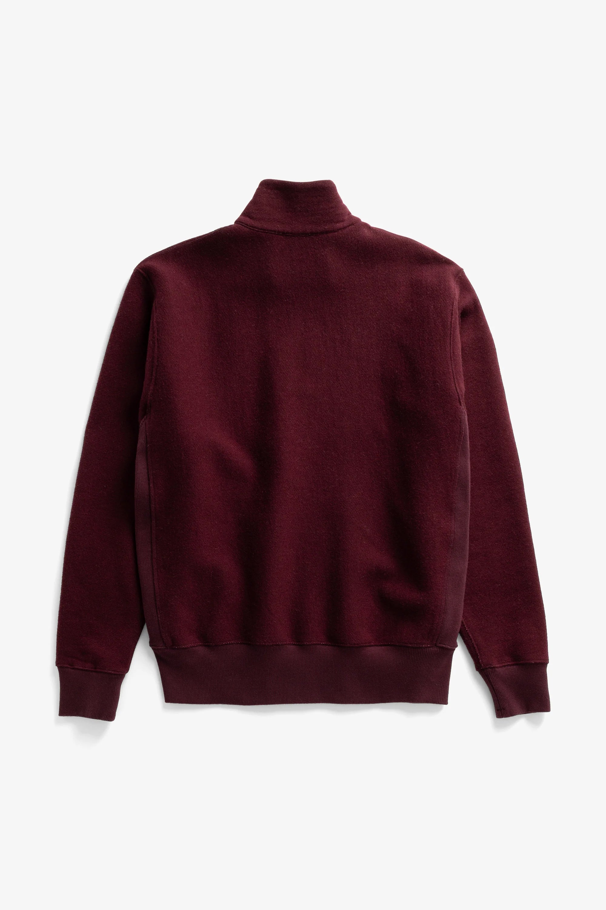 Flossli Relaxed Cotton Wool Half Zip Sweatshirt Mahogany_6