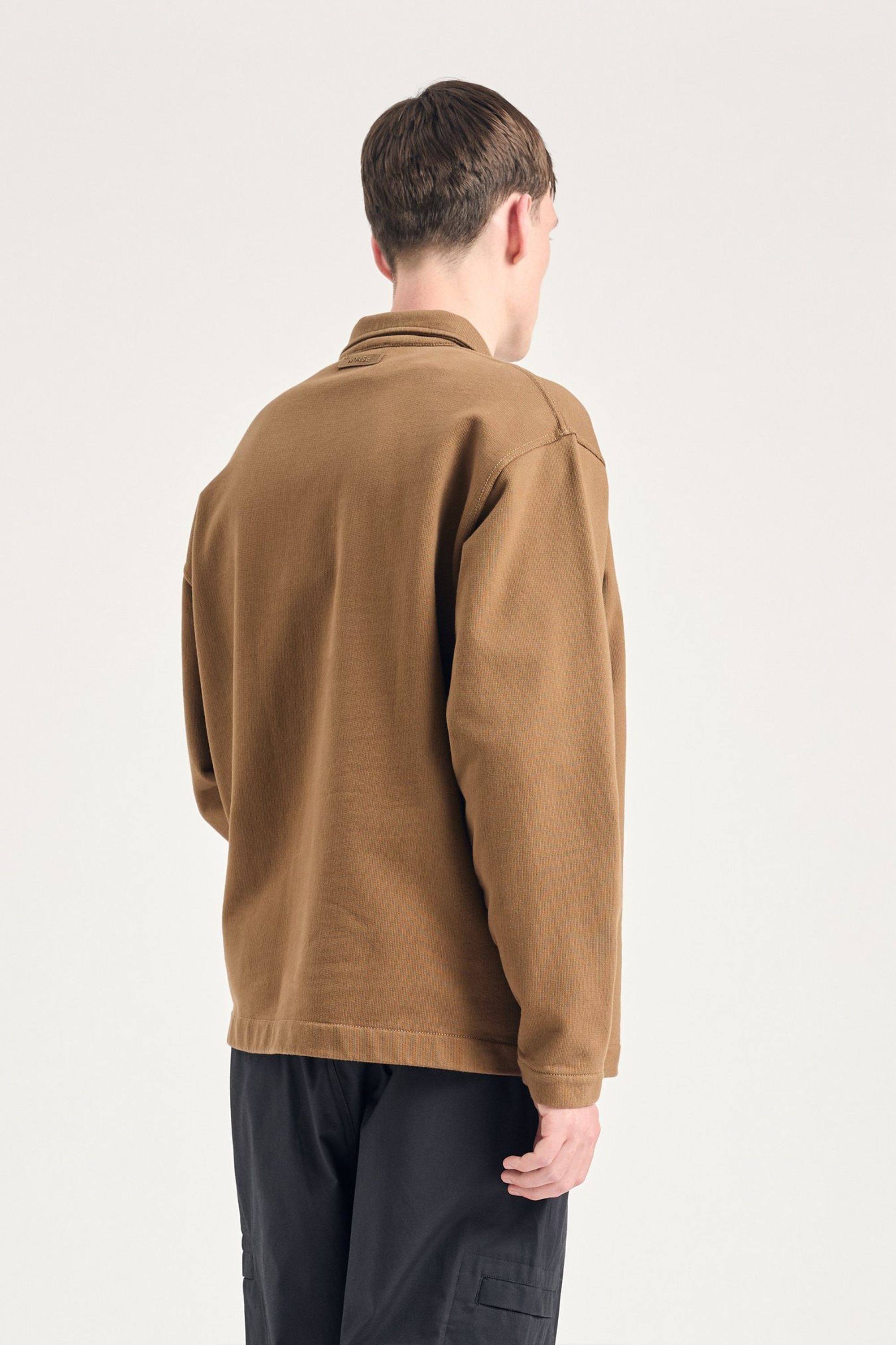Fraser Relaxed Organic Loopback LS Polo Oak