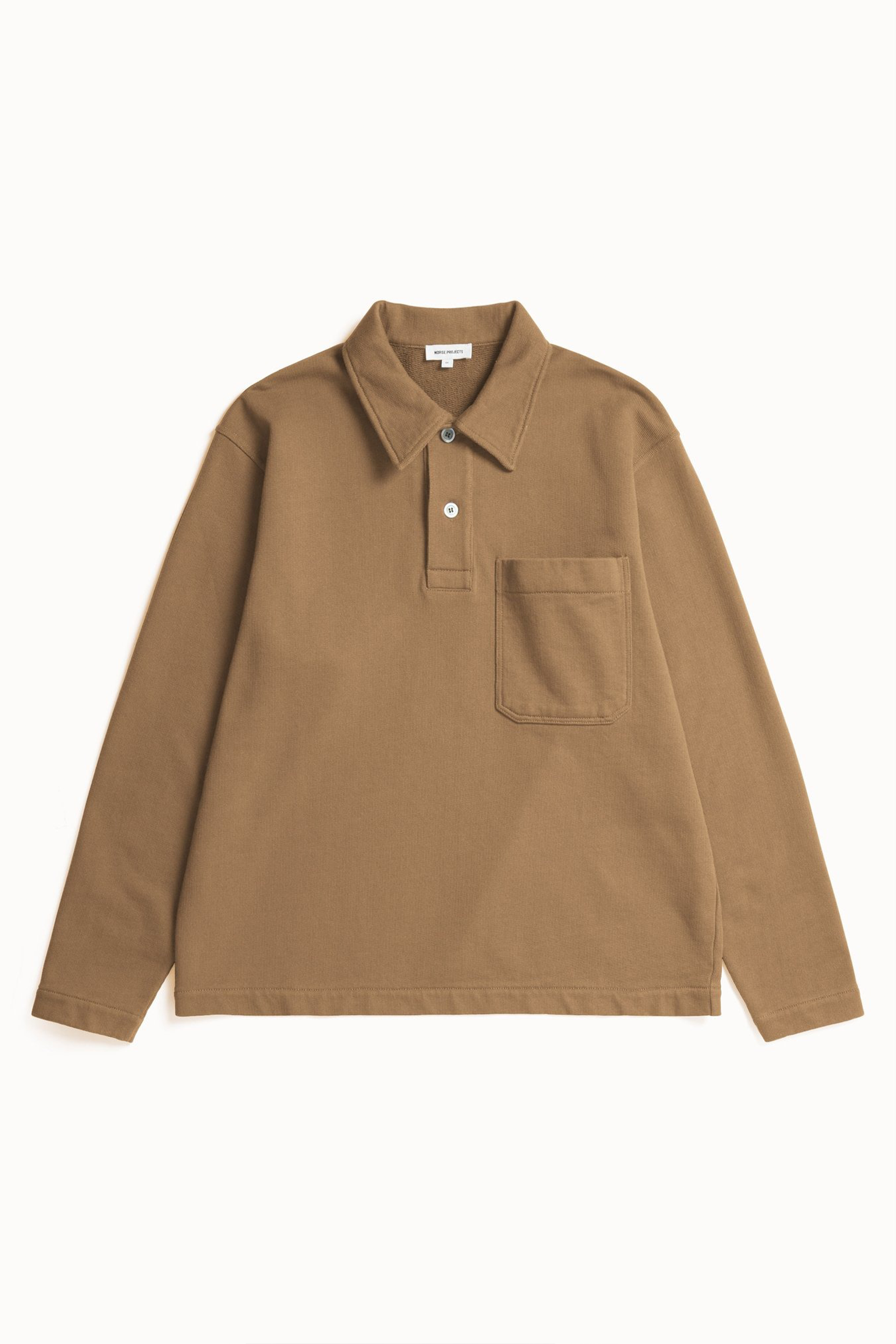 Fraser Relaxed Organic Loopback LS Polo Oak