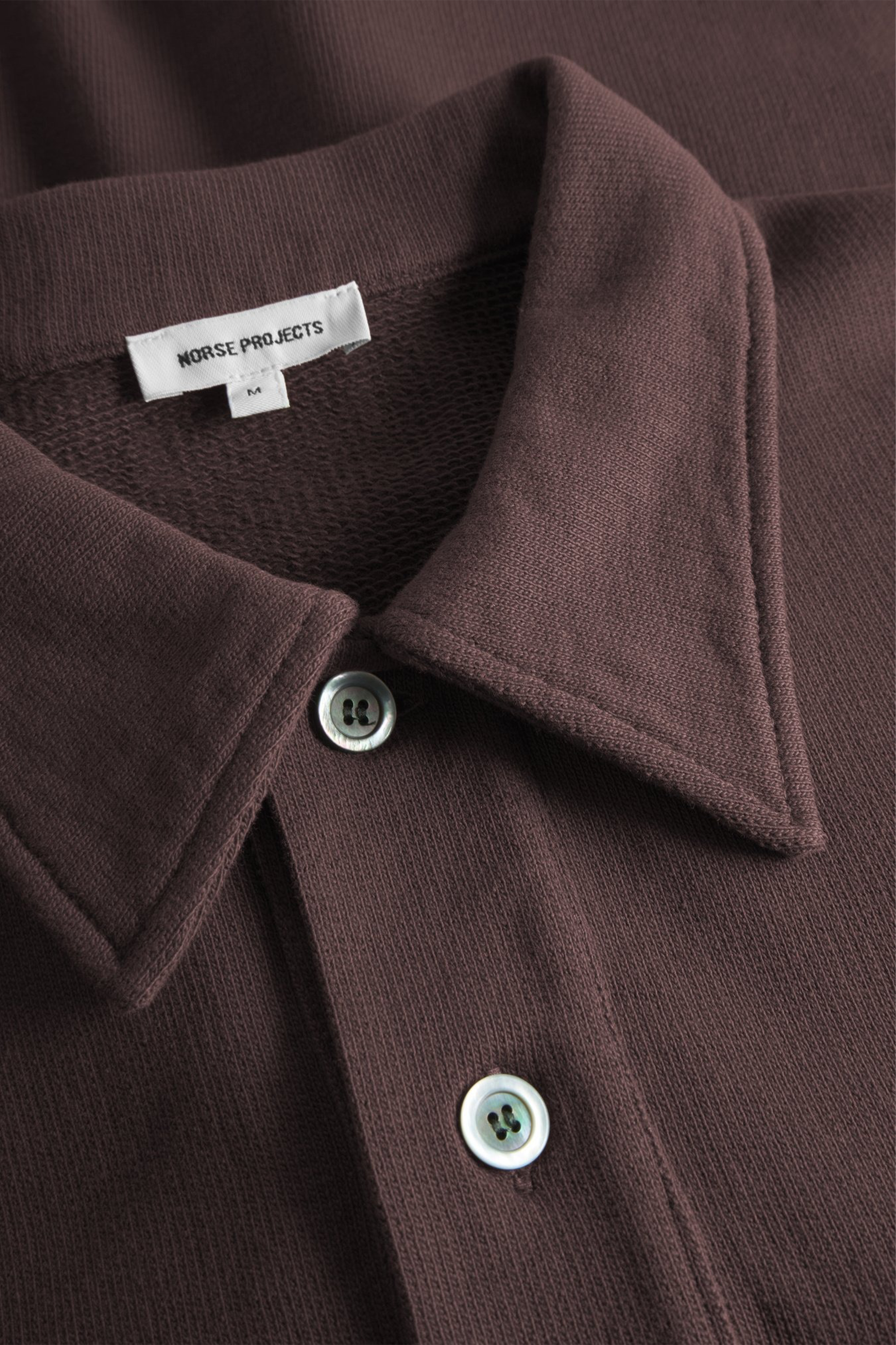 Fraser Relaxed Organic Loopback LS Polo Mahogany_4