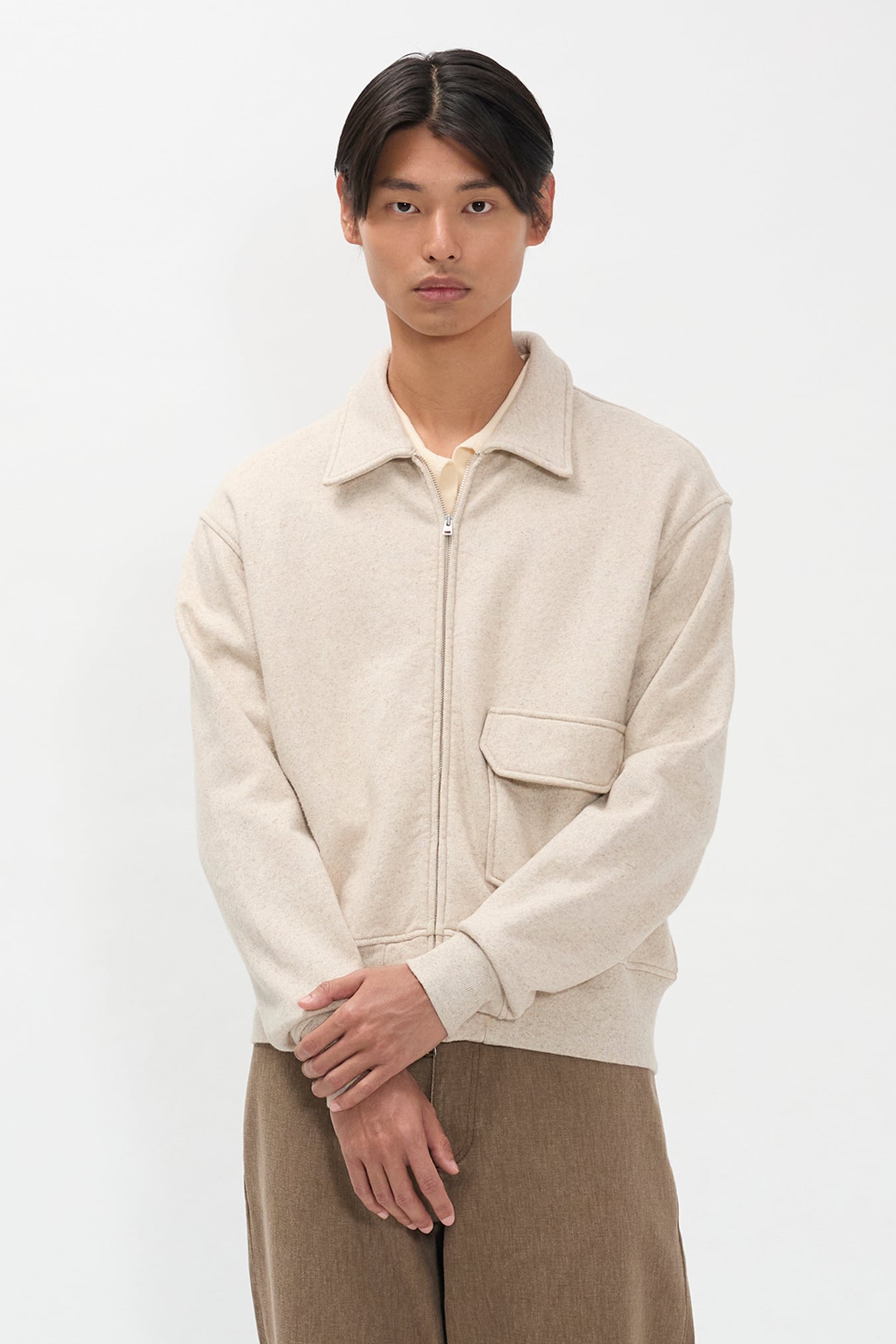 Fynshav Cotton Linen Loopback Jacket Natural_1