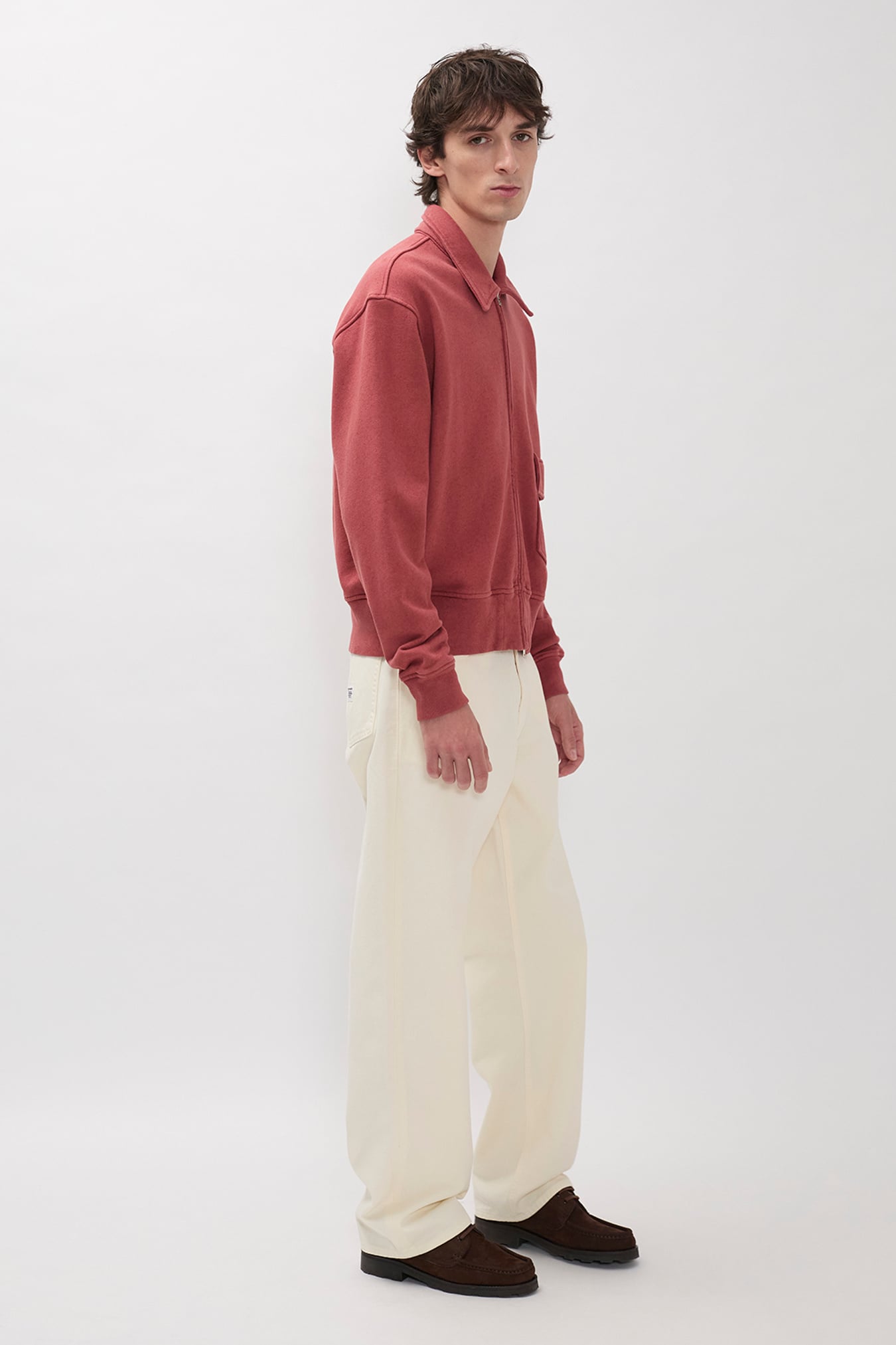 Fynshav Cotton Linen Loopback Jacket Cowhide