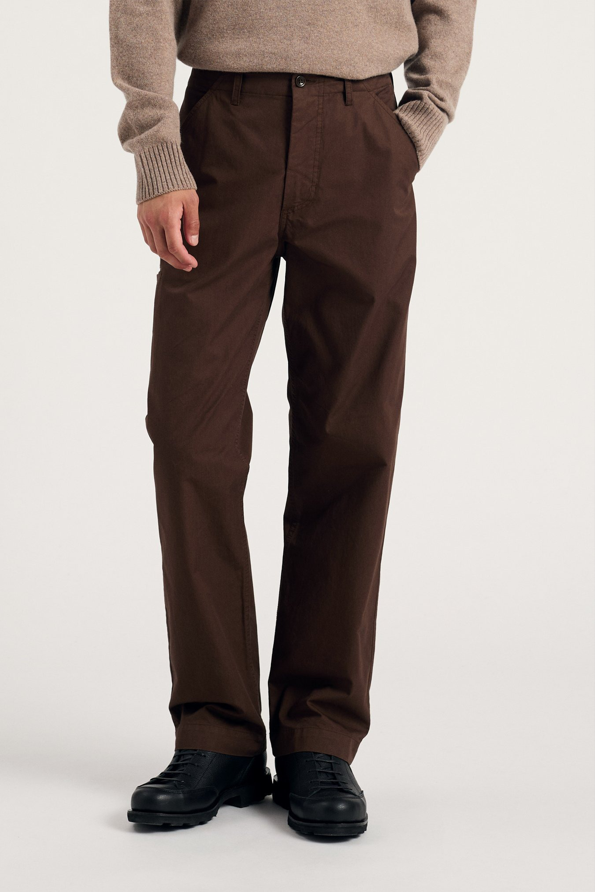 Gorm Relaxed Mineral Dyed Fine Twill Cargo Pants Espresso