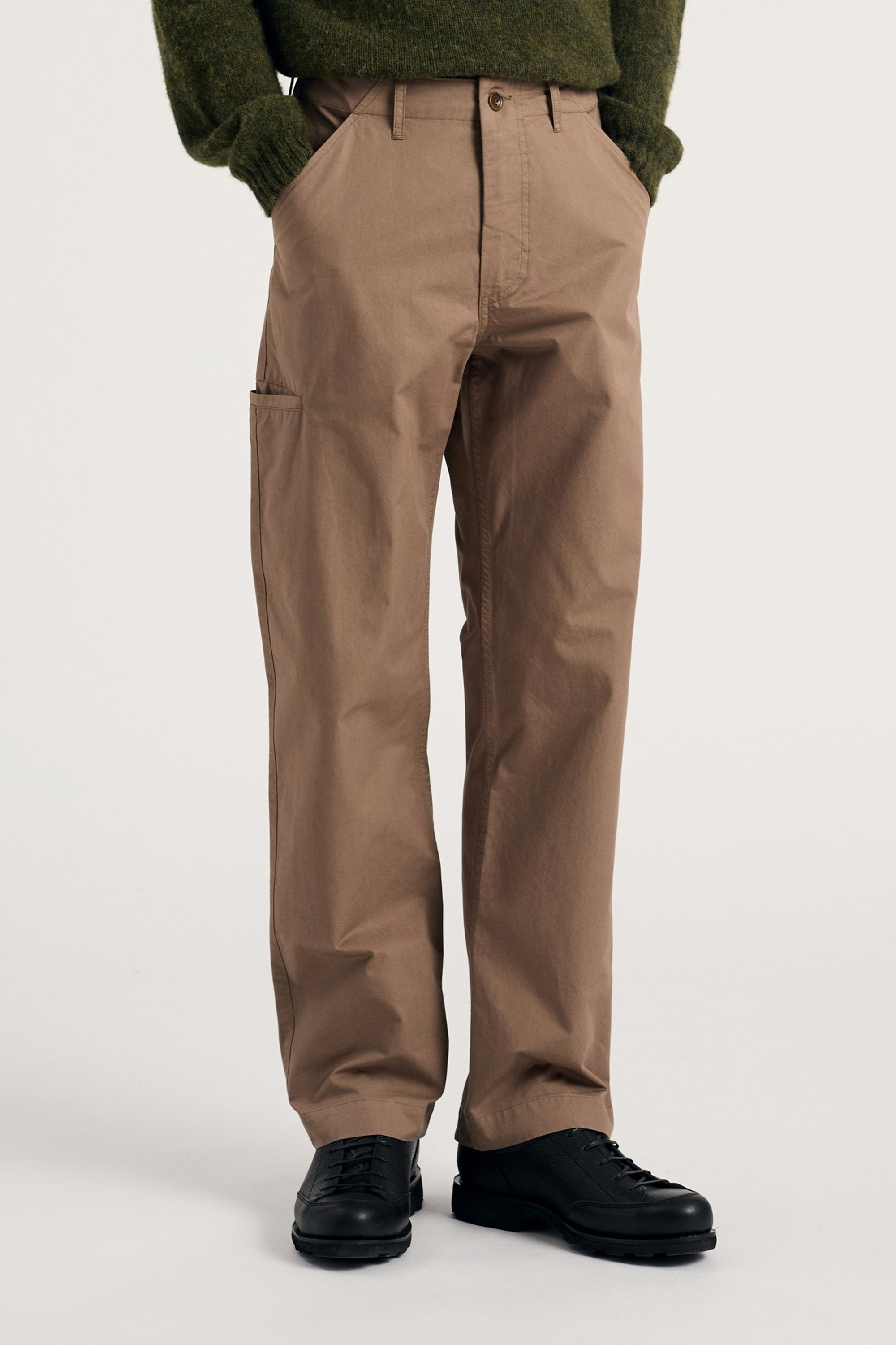 Gorm Relaxed Mineral Dyed Fine Twill Cargo Pants Walnut