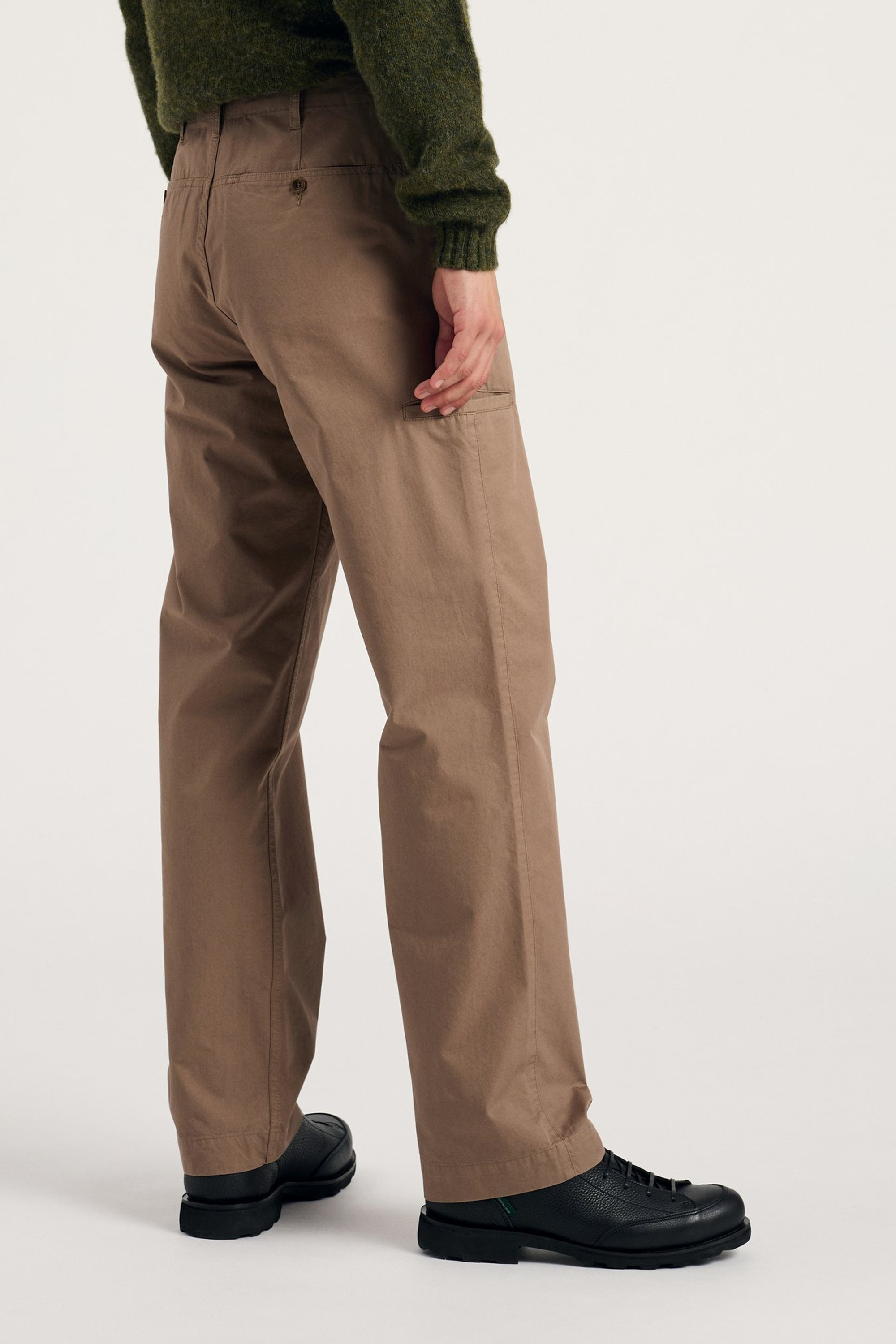 Gorm Relaxed Mineral Dyed Fine Twill Cargo Pants Walnut