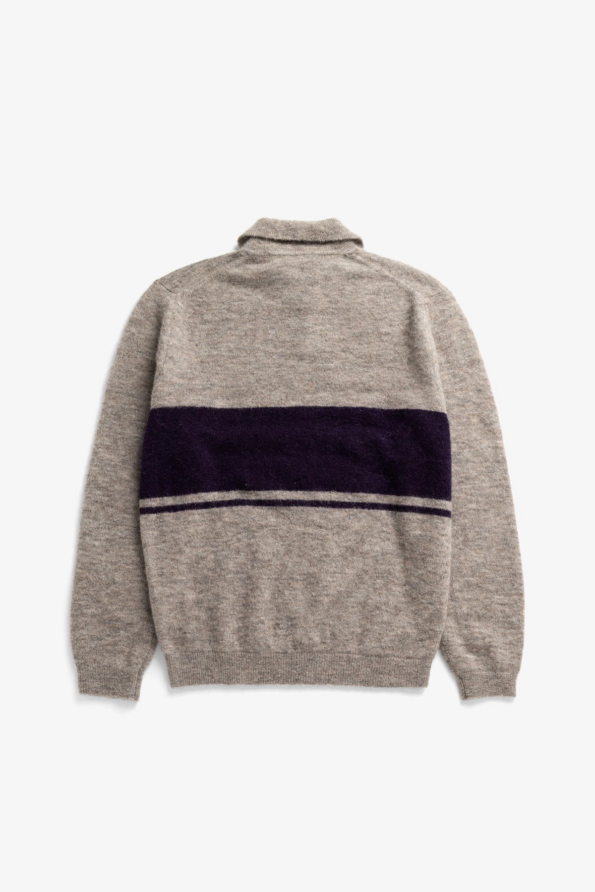 Gudme Baby Alpaca Stripe Polo Walnut_2