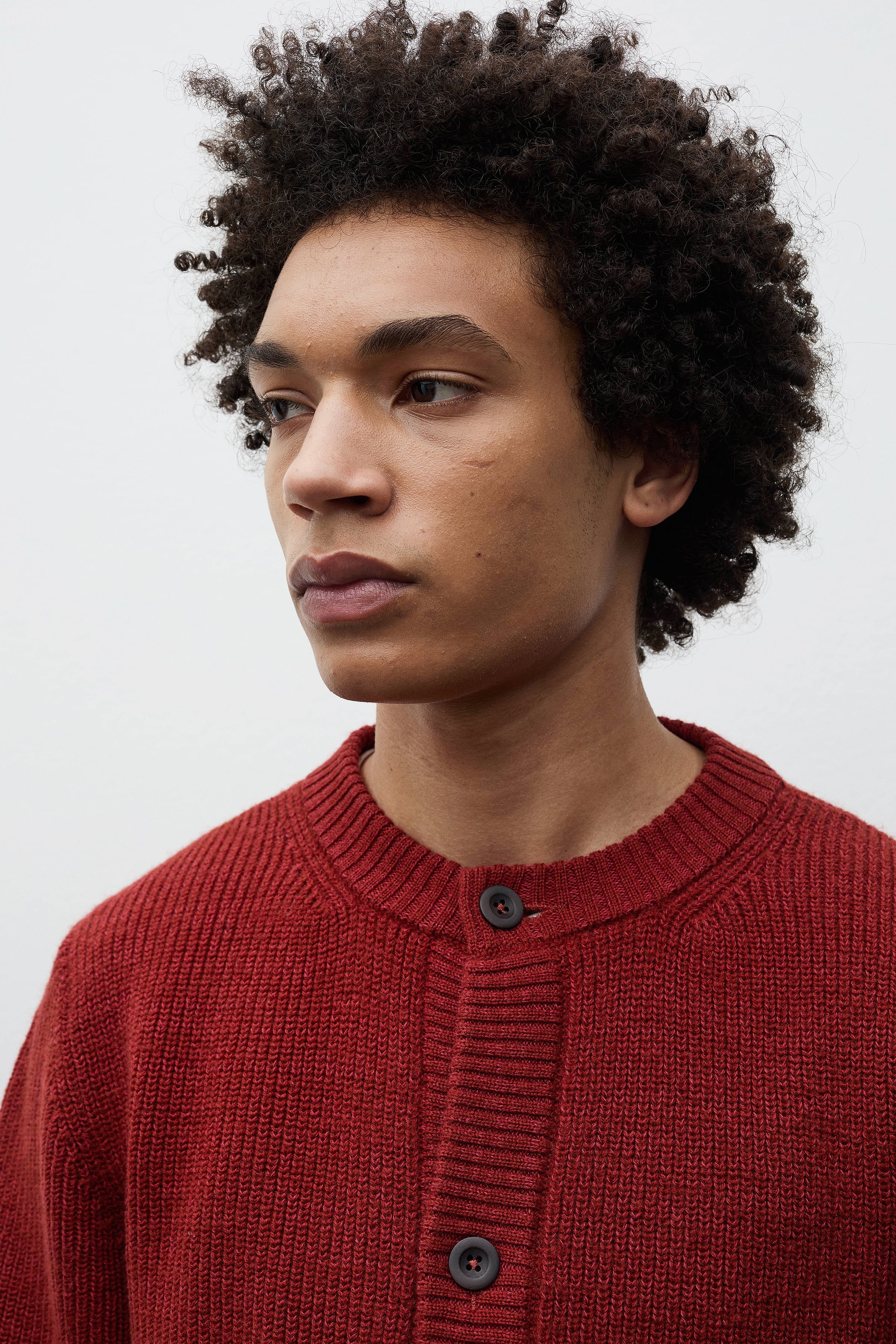 Gullverket Cotton Wool Rib Cardigan Cowhide_4