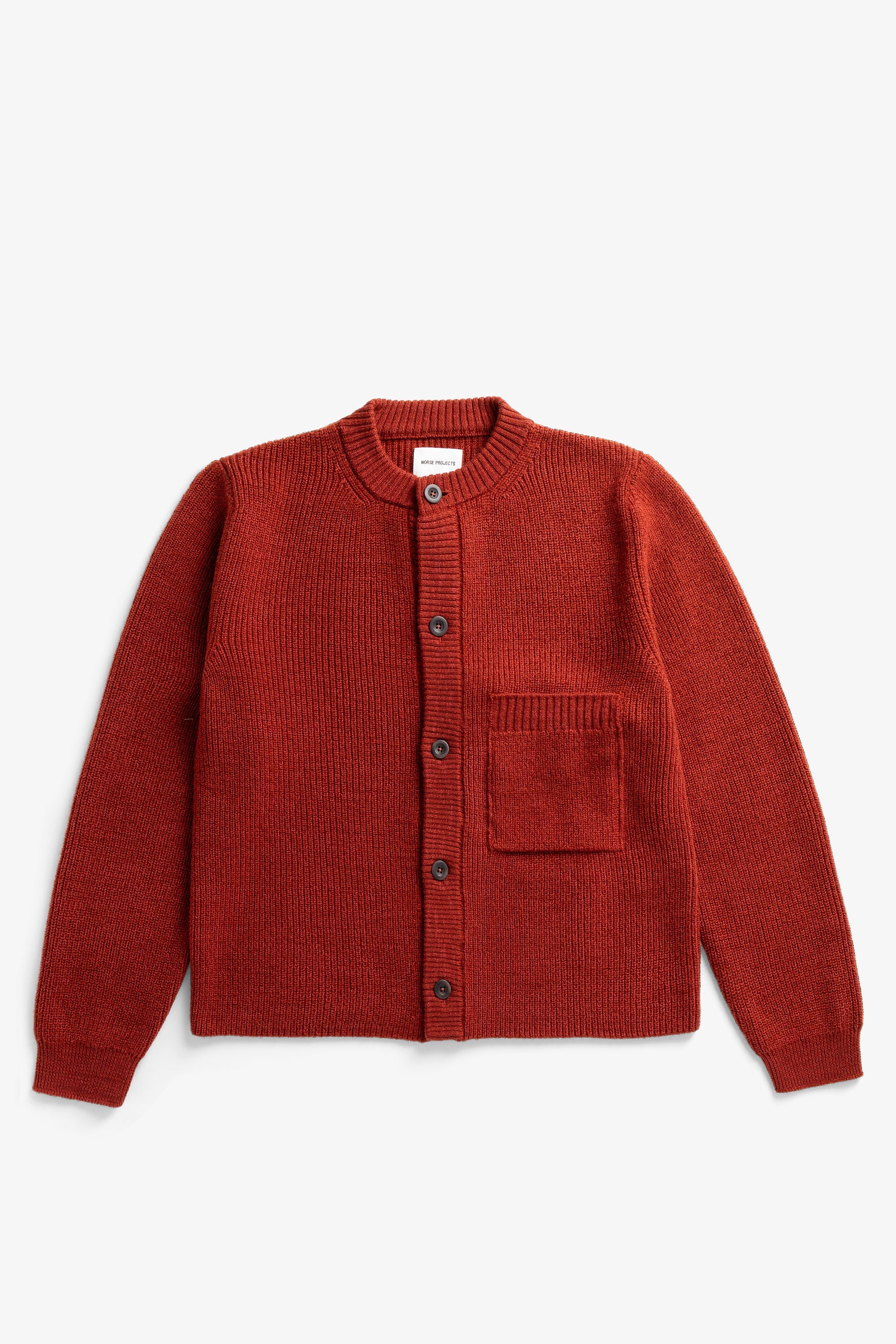 Gullverket Cotton Wool Rib Cardigan Cowhide_5