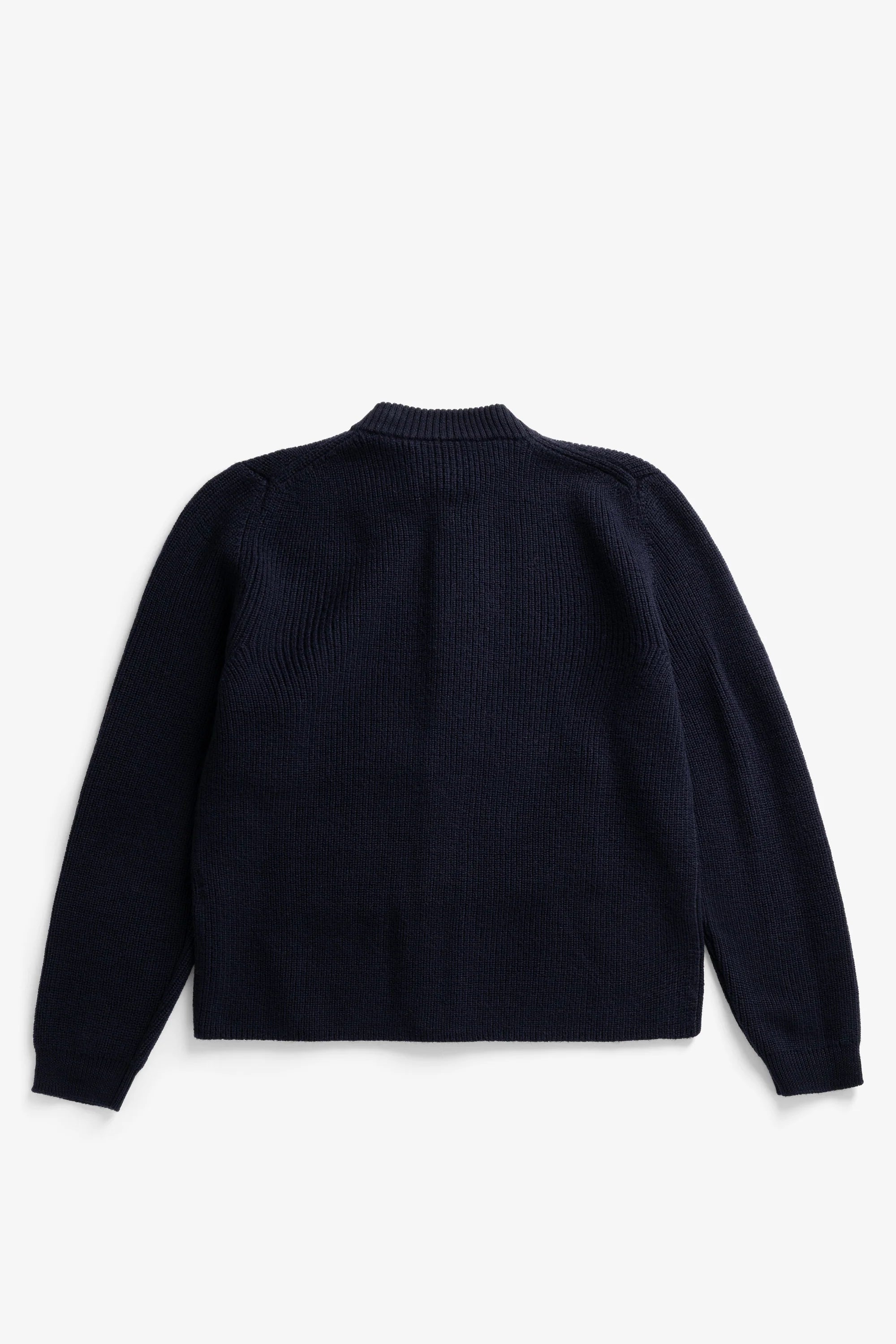Gullverket Cotton Wool Rib Cardigan Dark Navy_6
