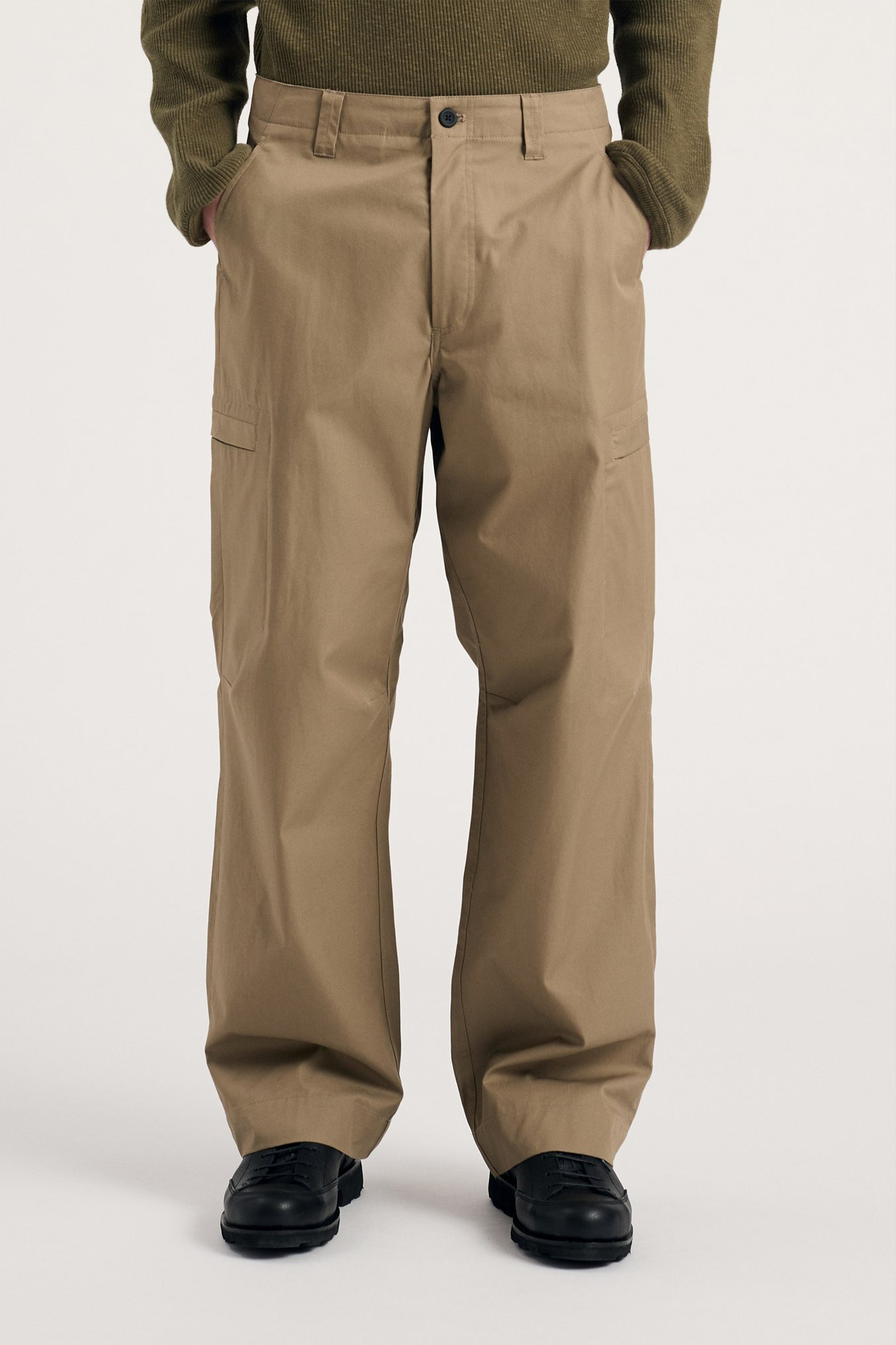 Hans Gear Cotton Twill Cargo Pants Utility Khaki