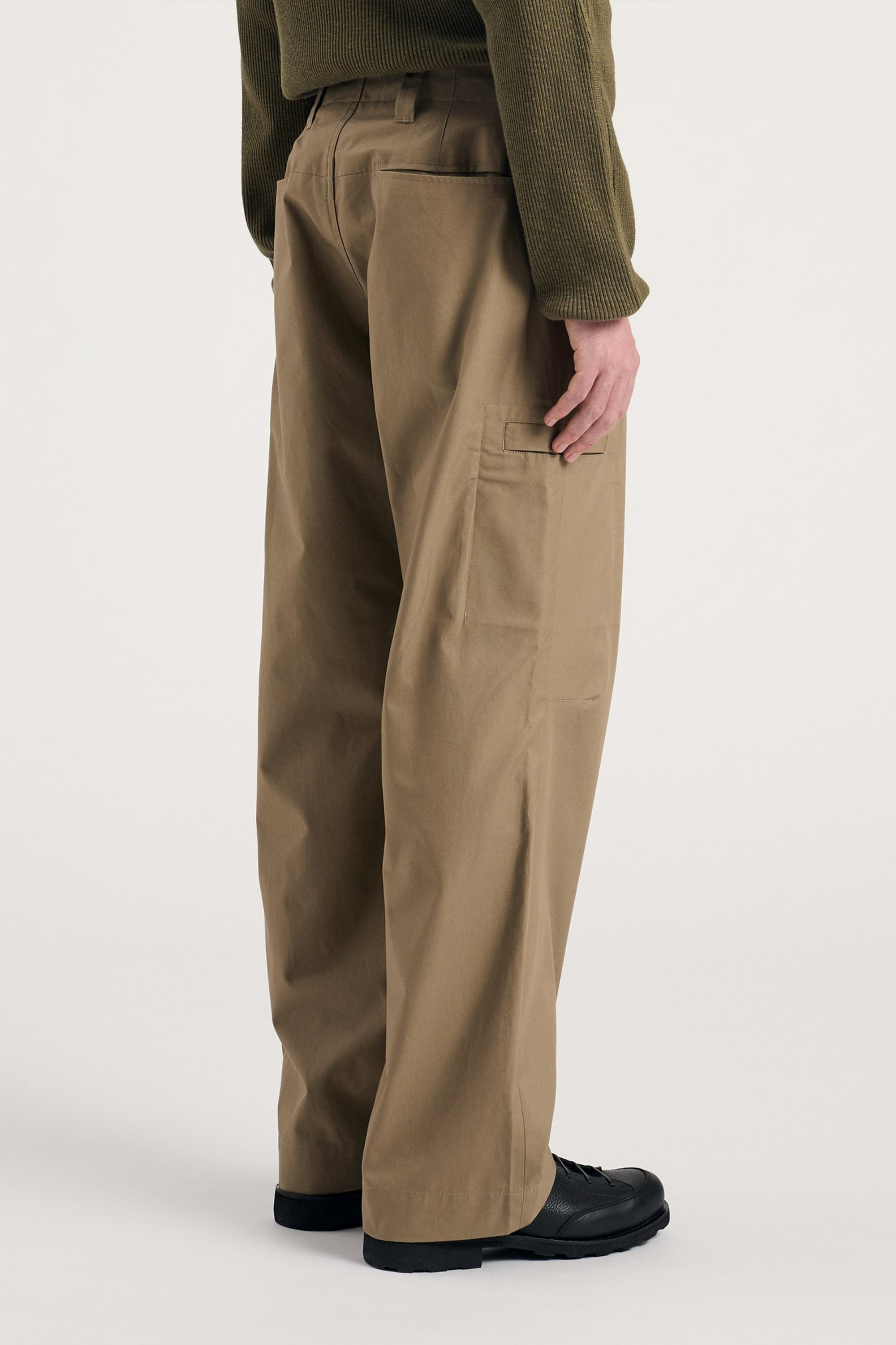 Hans Gear Cotton Twill Cargo Pants Utility Khaki