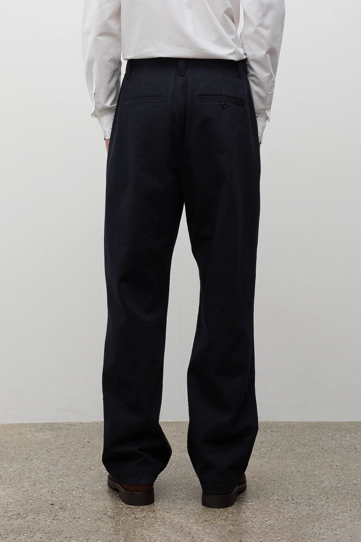 Hengifoss High Waist Cotton Wool Twill Trouser Dark Navy_7