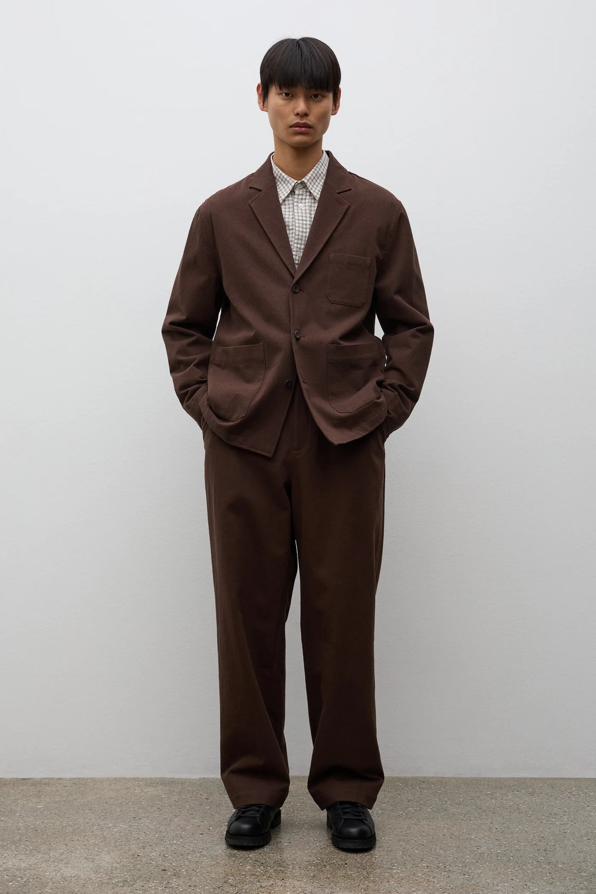 Hengifoss High Waist Cotton Wool Twill Trouser Delicioso Brown