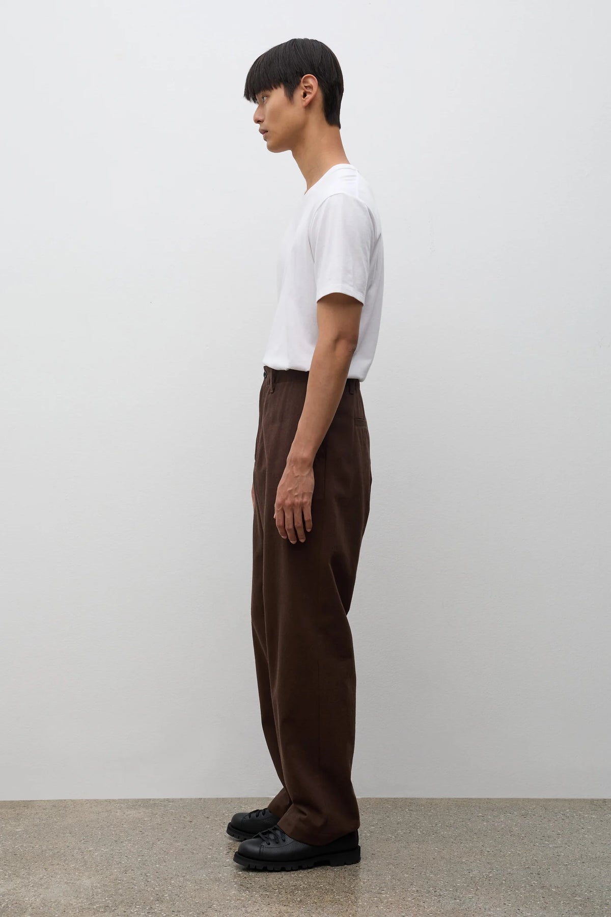 Hengifoss High Waist Cotton Wool Twill Trouser Delicioso Brown_3