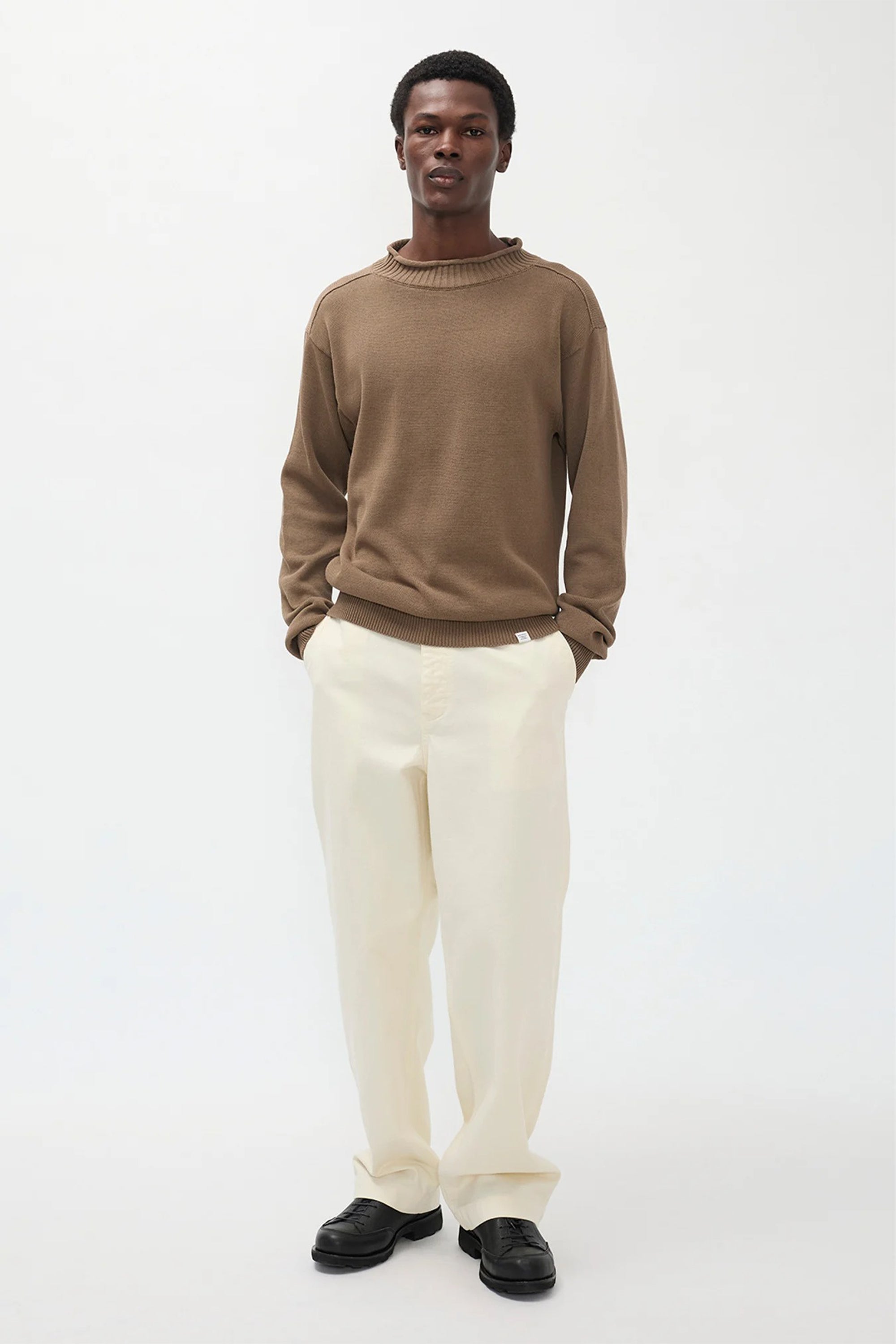 Hengifoss High Waist Heavy Twill Trouser Natural Ecru_1