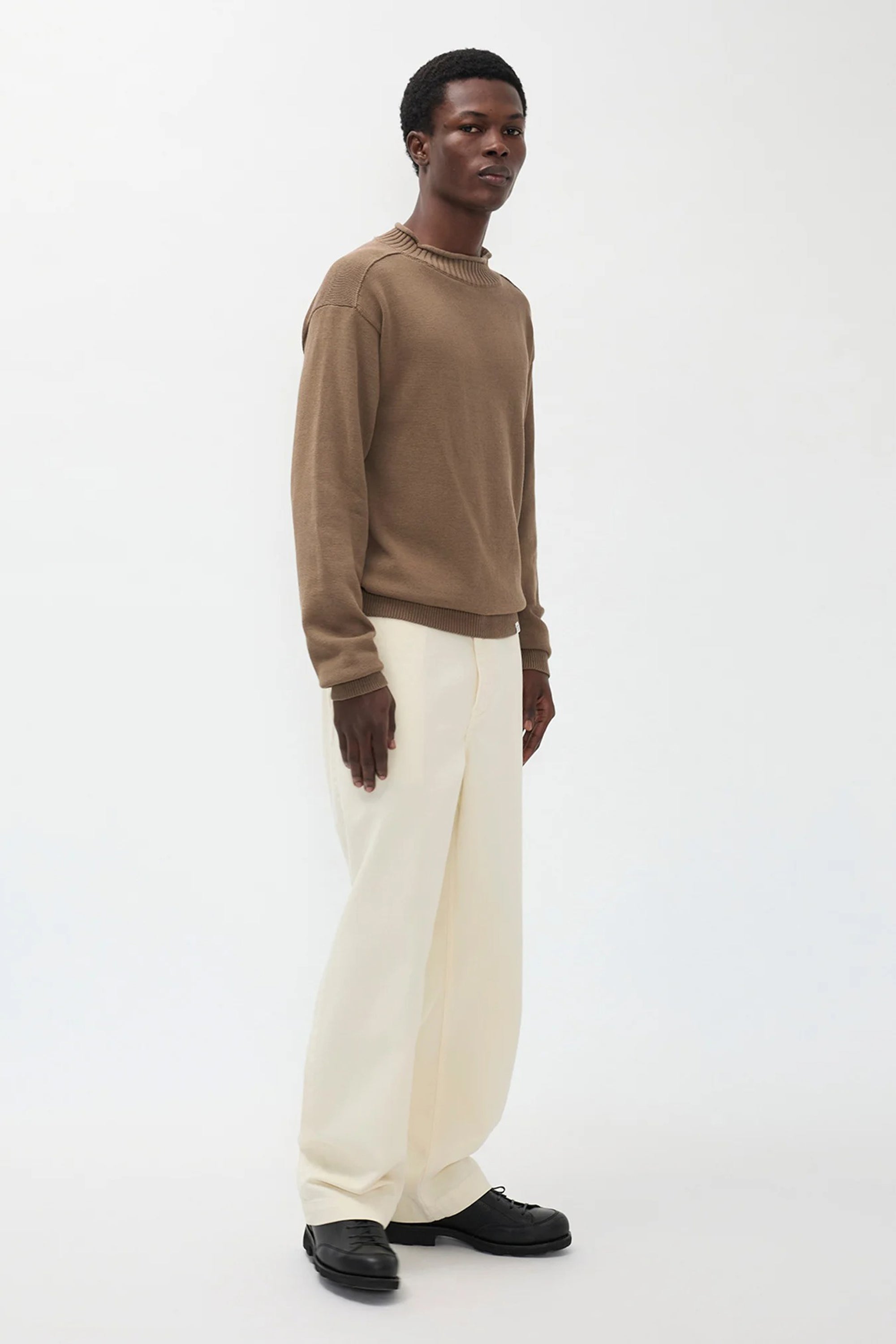 Hengifoss High Waist Heavy Twill Trouser Natural Ecru