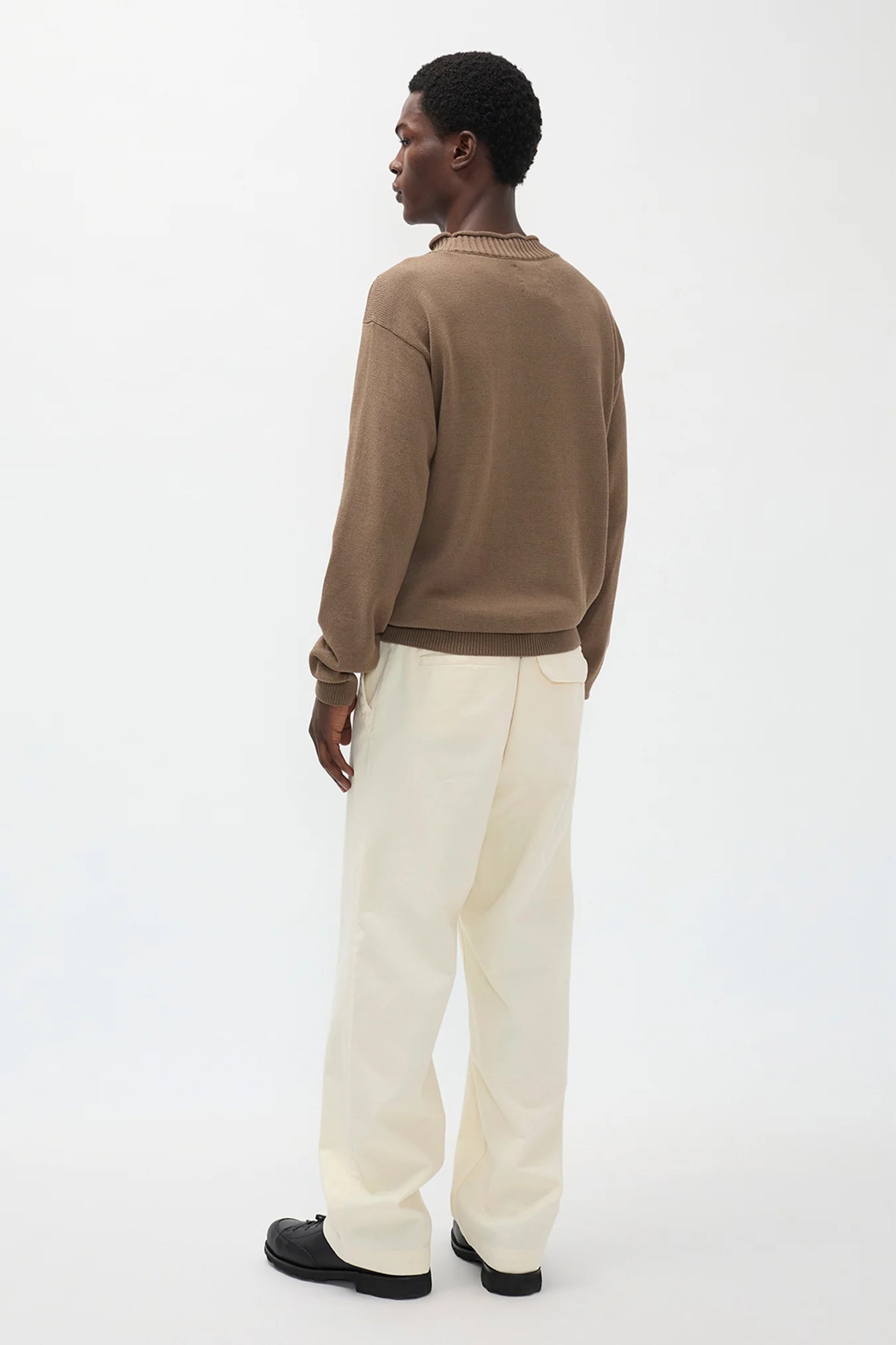 Hengifoss High Waist Heavy Twill Trouser Natural Ecru